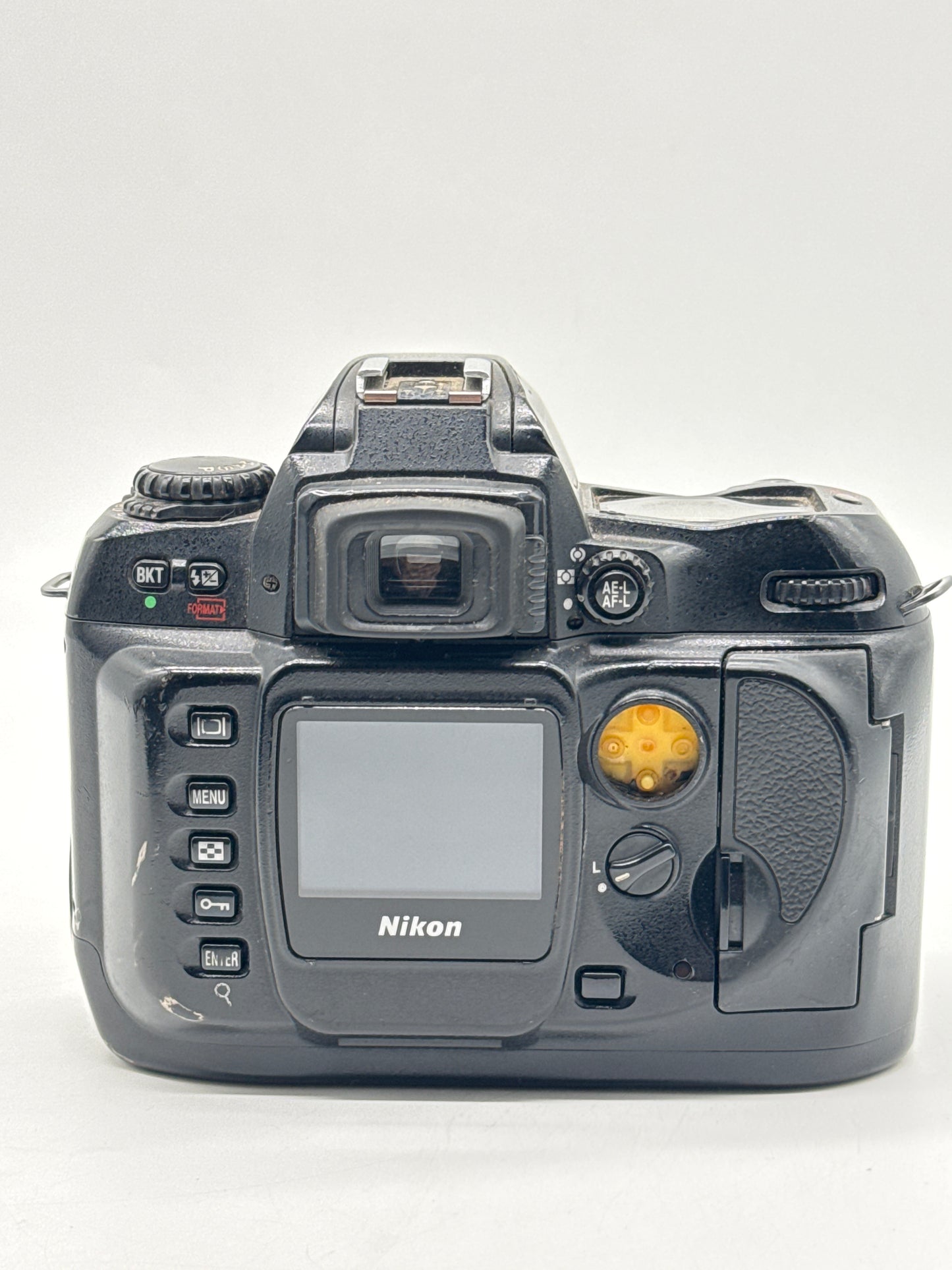 Nikon D100 6.1 MP Digital SLR Camera Black Body Only Functional with Missing Button