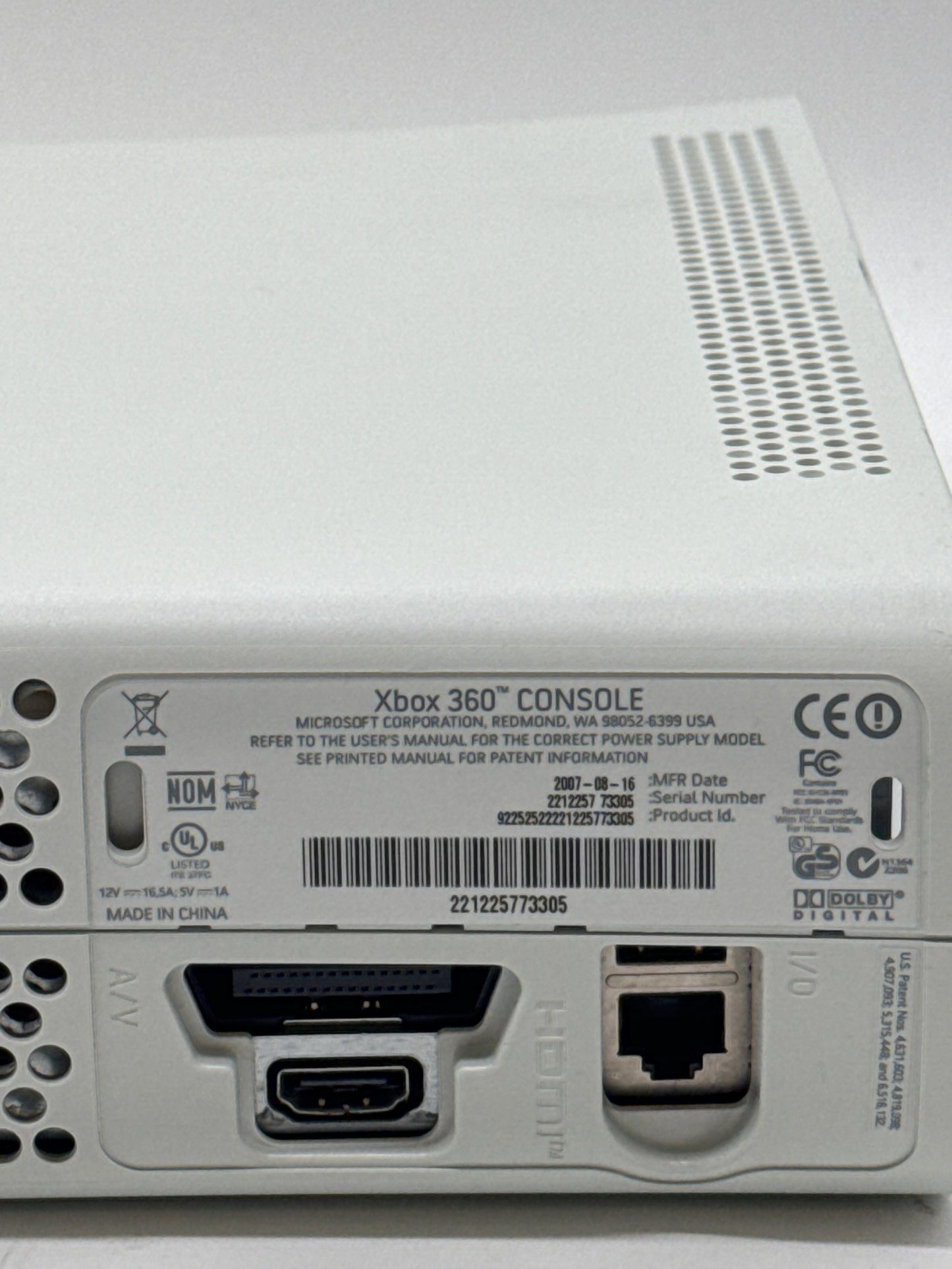 Microsoft Xbox 360 Console - Parts Only