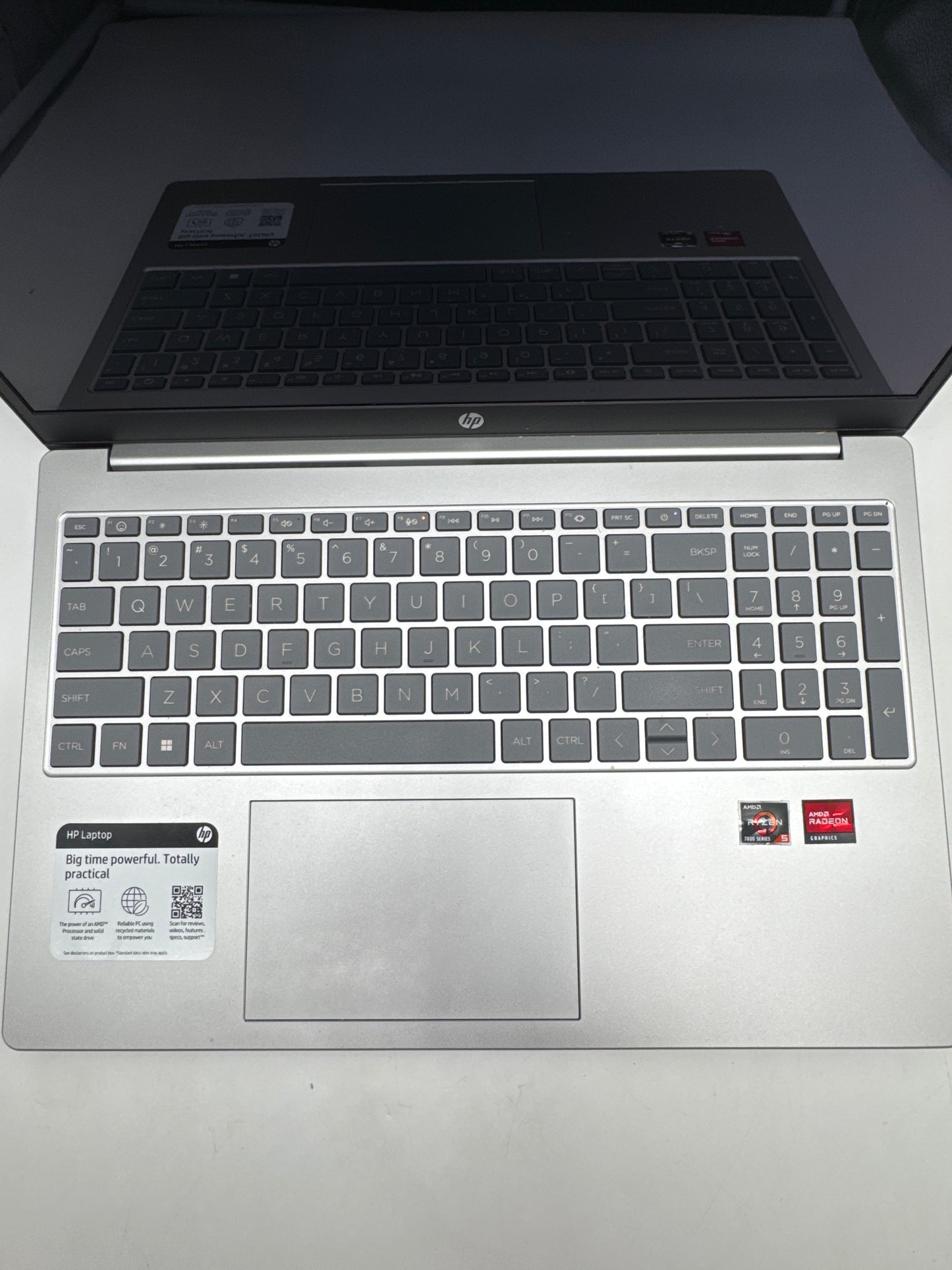 HP 15-FC0025DX 15.6" AMD RYZEN 5 7520U 8GB RAM 512GB SSD NVMe Touch Silver