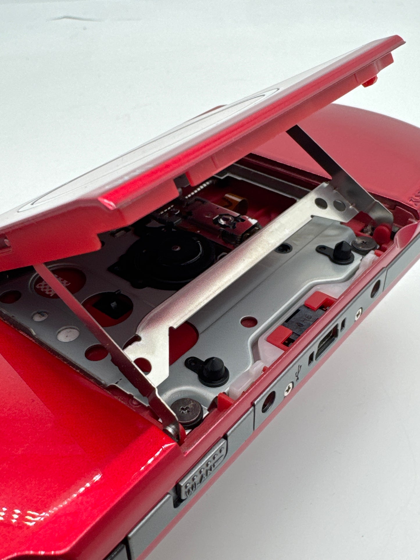 Sony PSP-3000 Red Console #437 w/ 2400mAh Battery Faulty UMD AS IS