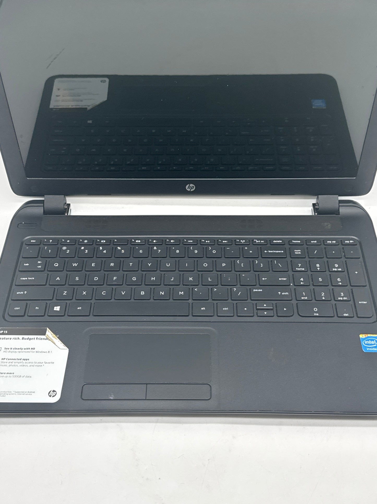 HP 15-F039WM Intel Celeron 15.6" 500GBHDD 4GBRAM Parts No Battery UNTESTED