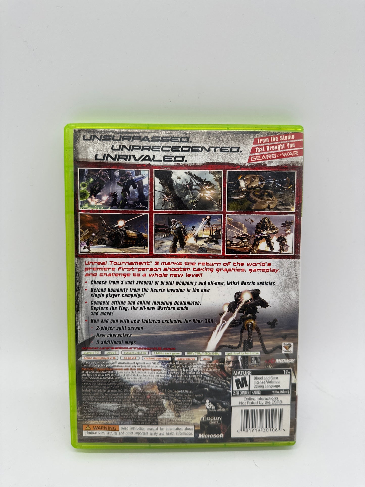 Unreal Tournament III - Xbox 360 - First-Person Shooter - Free Shipping