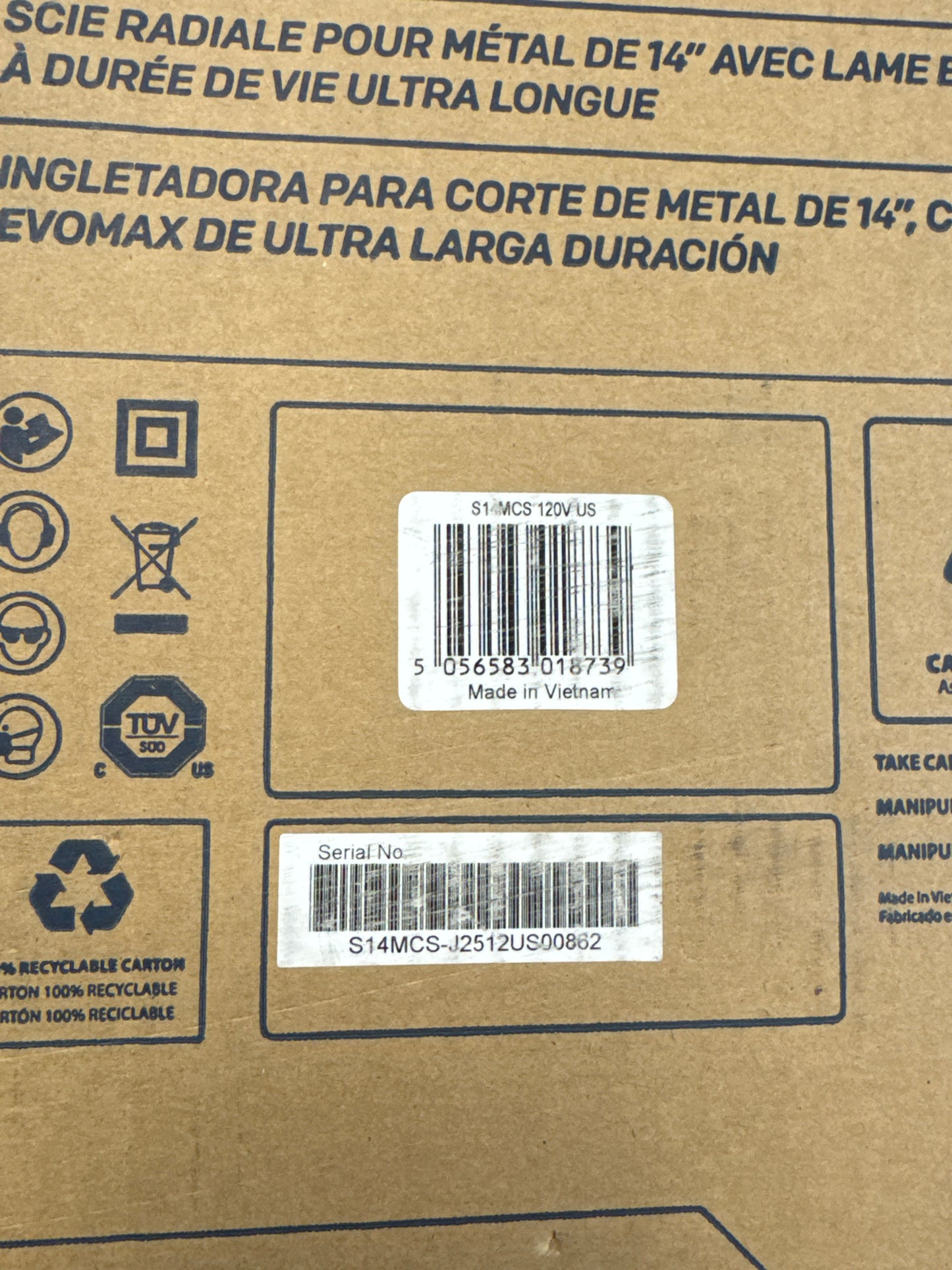 Evolution S14MCS: Metal Cutting Mitering Chop Saw With 14 in. EVOMAX14ST Blade