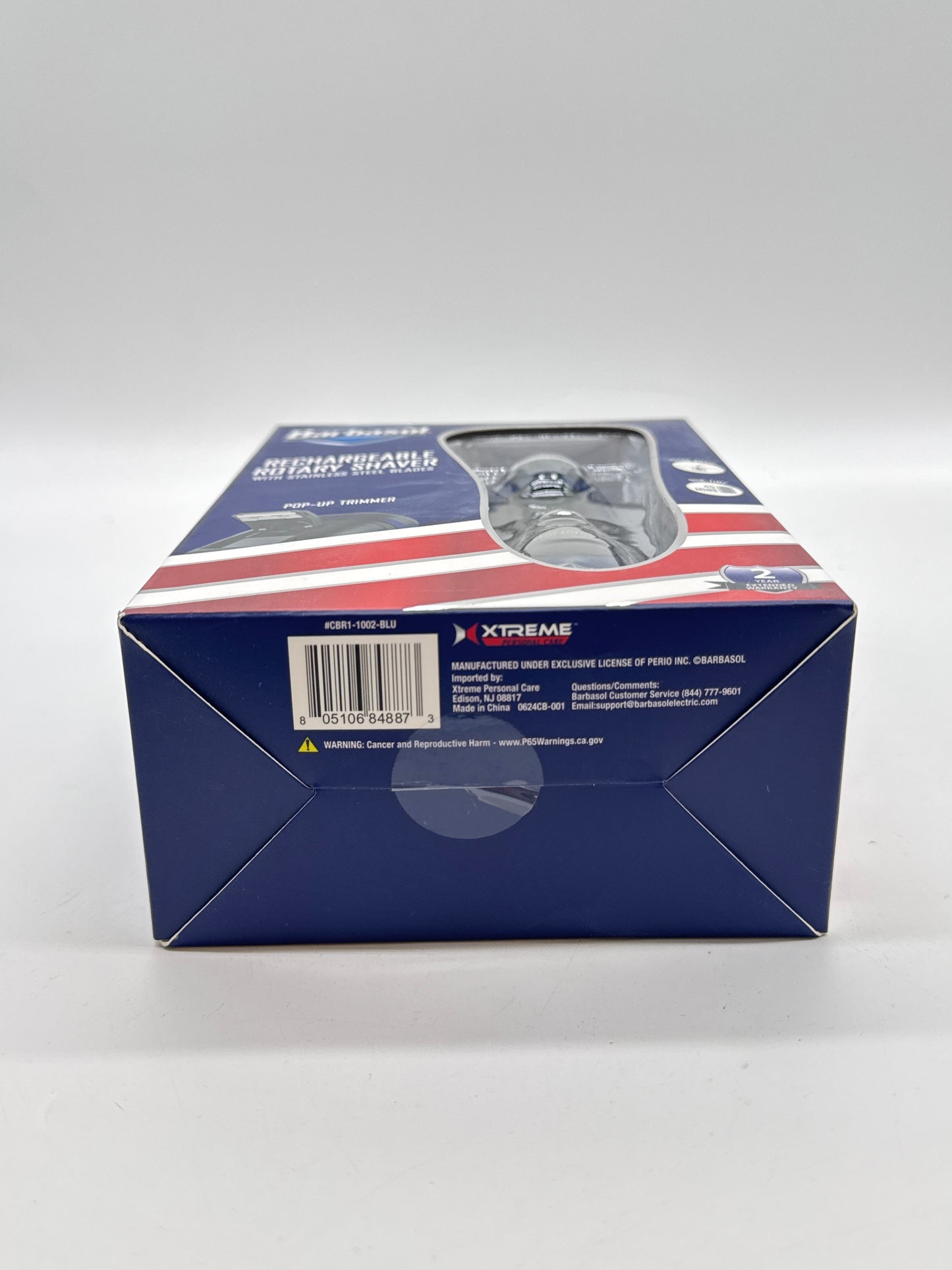 New Barbasol Rechargeable Rotary Shaver with Stainless Steel Blades Pop Up Trimmer