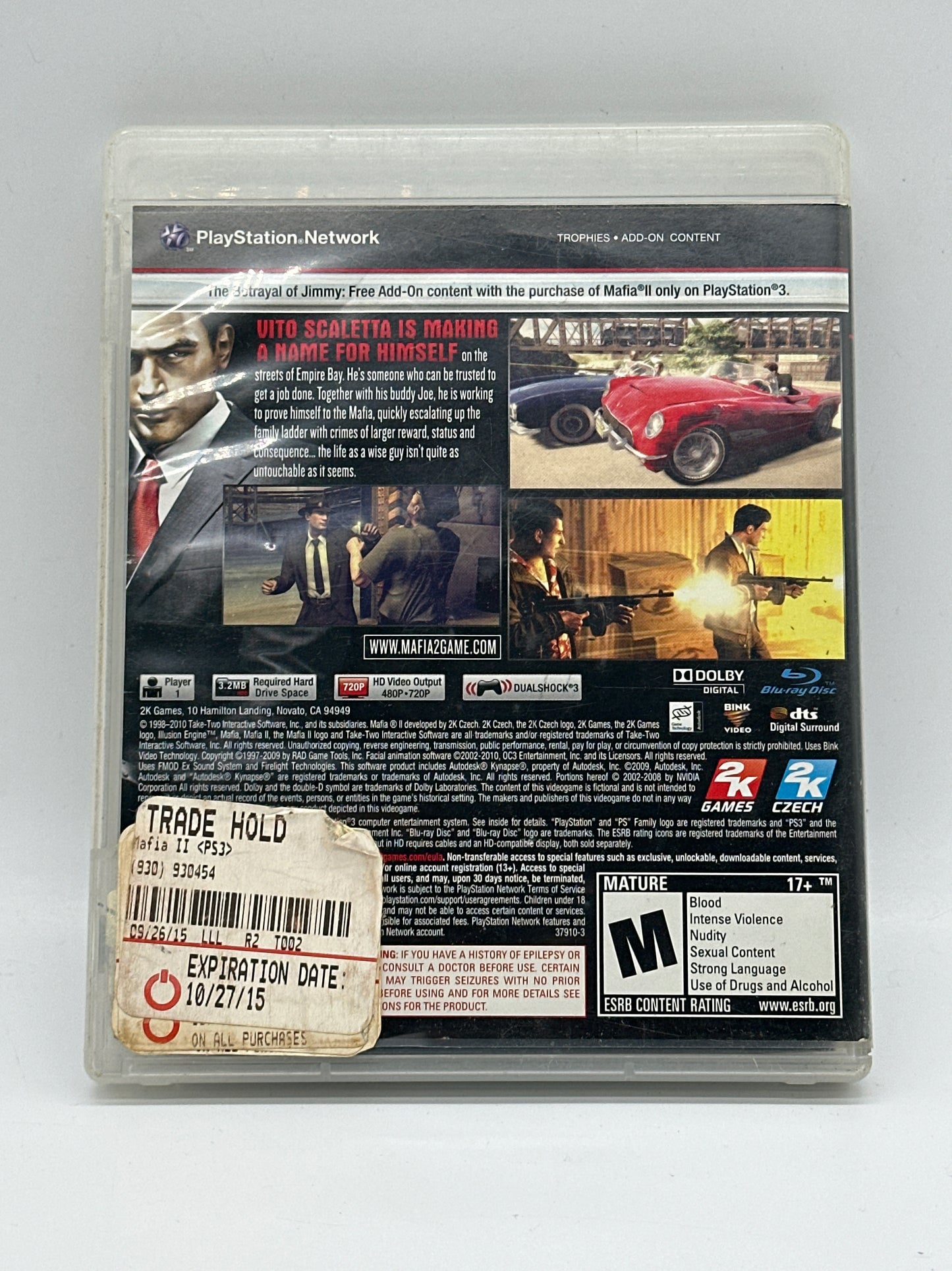 Mafia II PlayStation 3 - Free Shipping