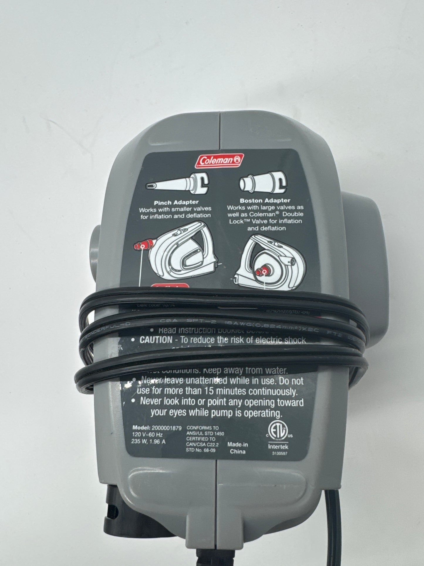 Coleman 120V High Performance Air Pump Gray