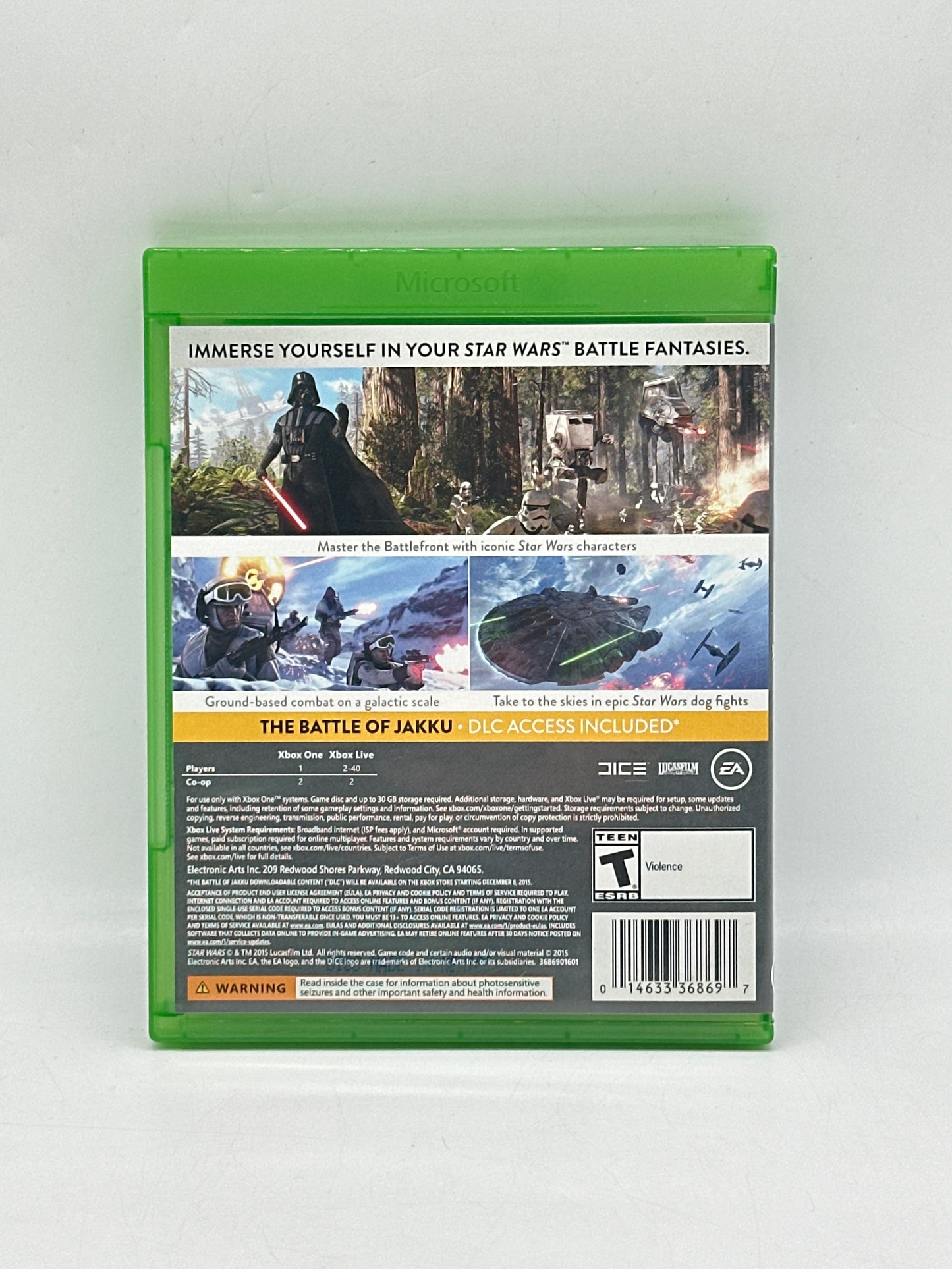 Star Wars: Battlefront (Microsoft Xbox One, 2015)TESTED FREE SHIPPING