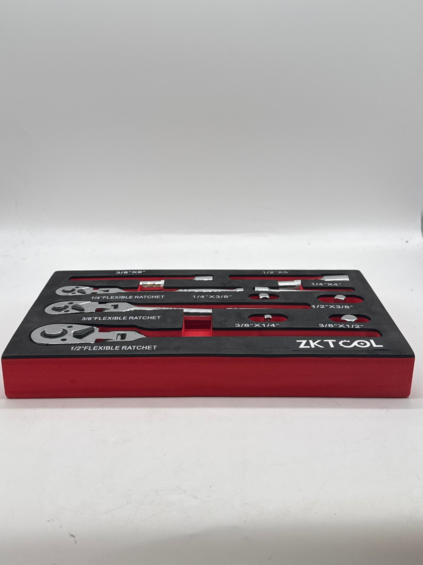 ZKTCOL 6-Piece Flex Head Ratchet Set, 1/4", 3/8", 1/2" Drive