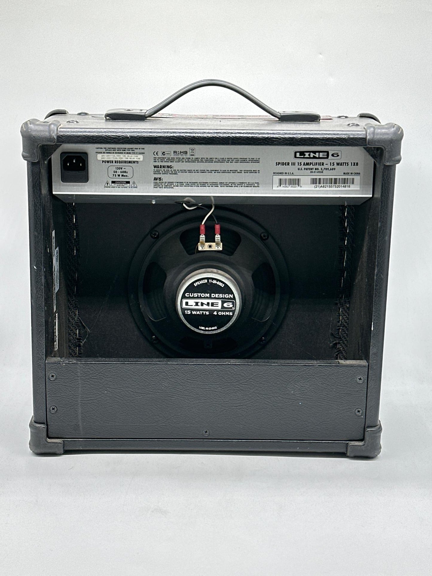 Line 6 Spider III 15 Watt Guitar Amplifier Amp Black Tested