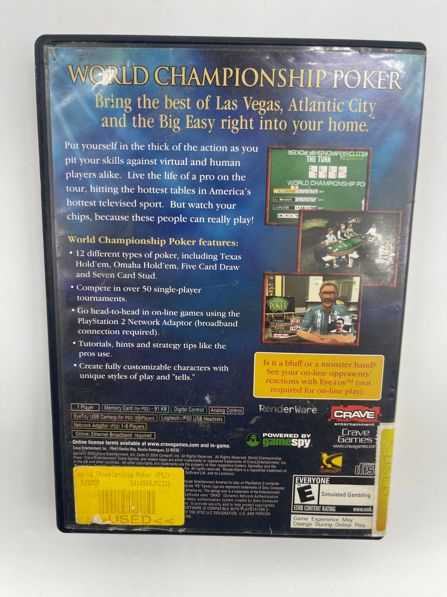 World Championship Poker for PlayStation 2 - Free Shipping!