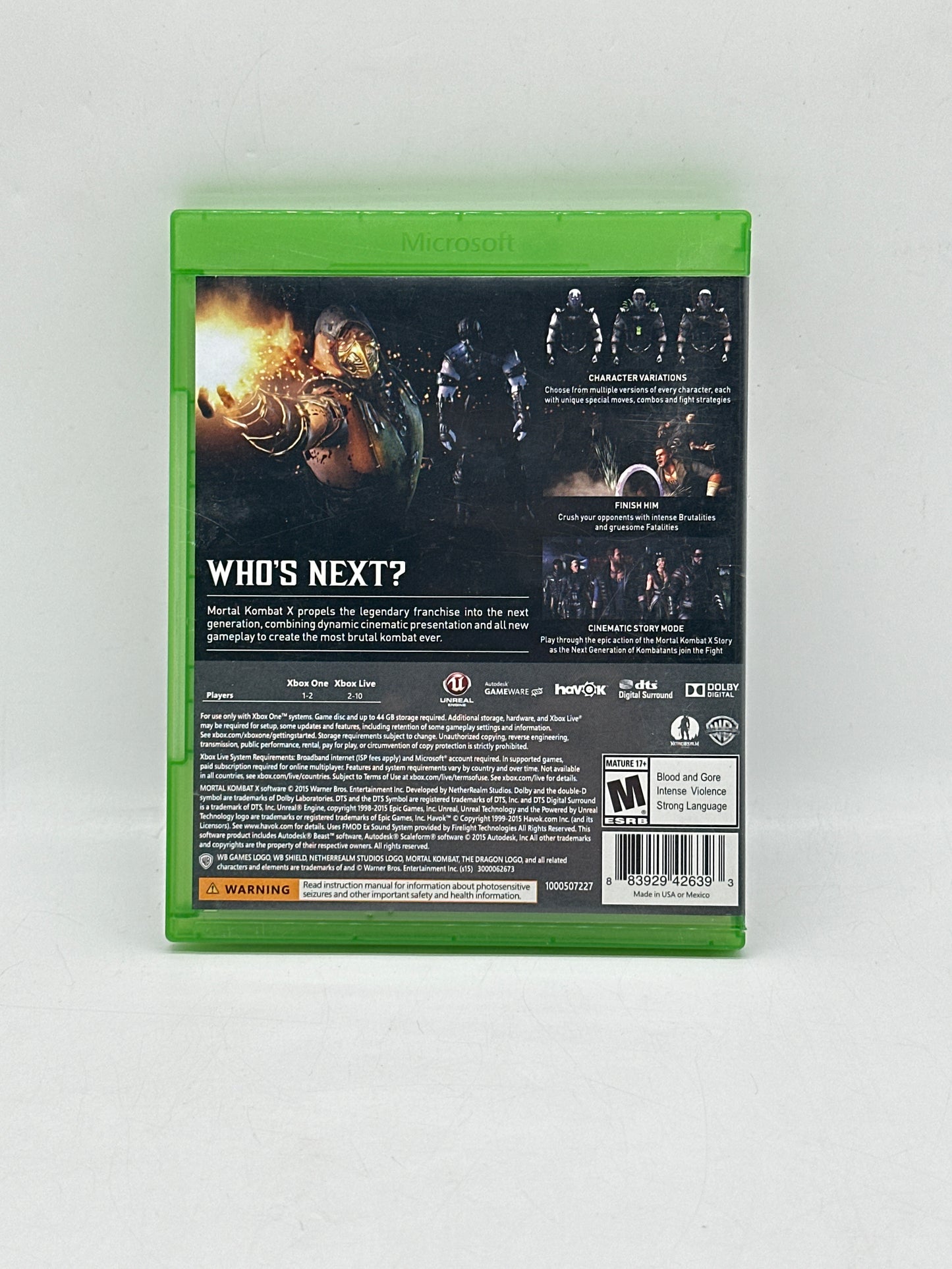 Mortal Kombat X (Xbox One, 2015) Complete and Tested