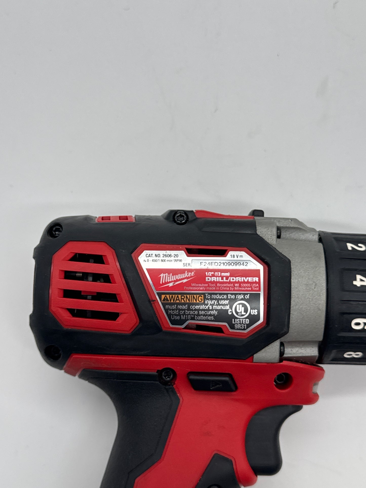 Milwaukee 2606-20 M18 18V Cordless 1/2" Drill Driver - Tool Only No Battery