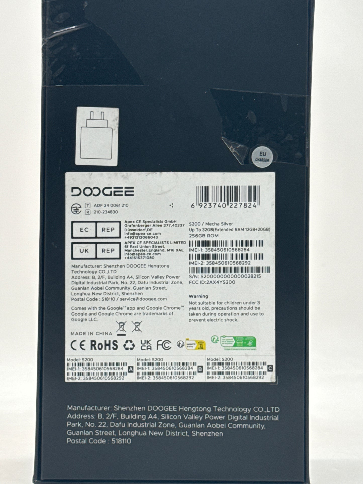 New Doogee S200X 5G 6.72" 512GB 12GB RAM Rugged Smartphone 10100mAh Battery