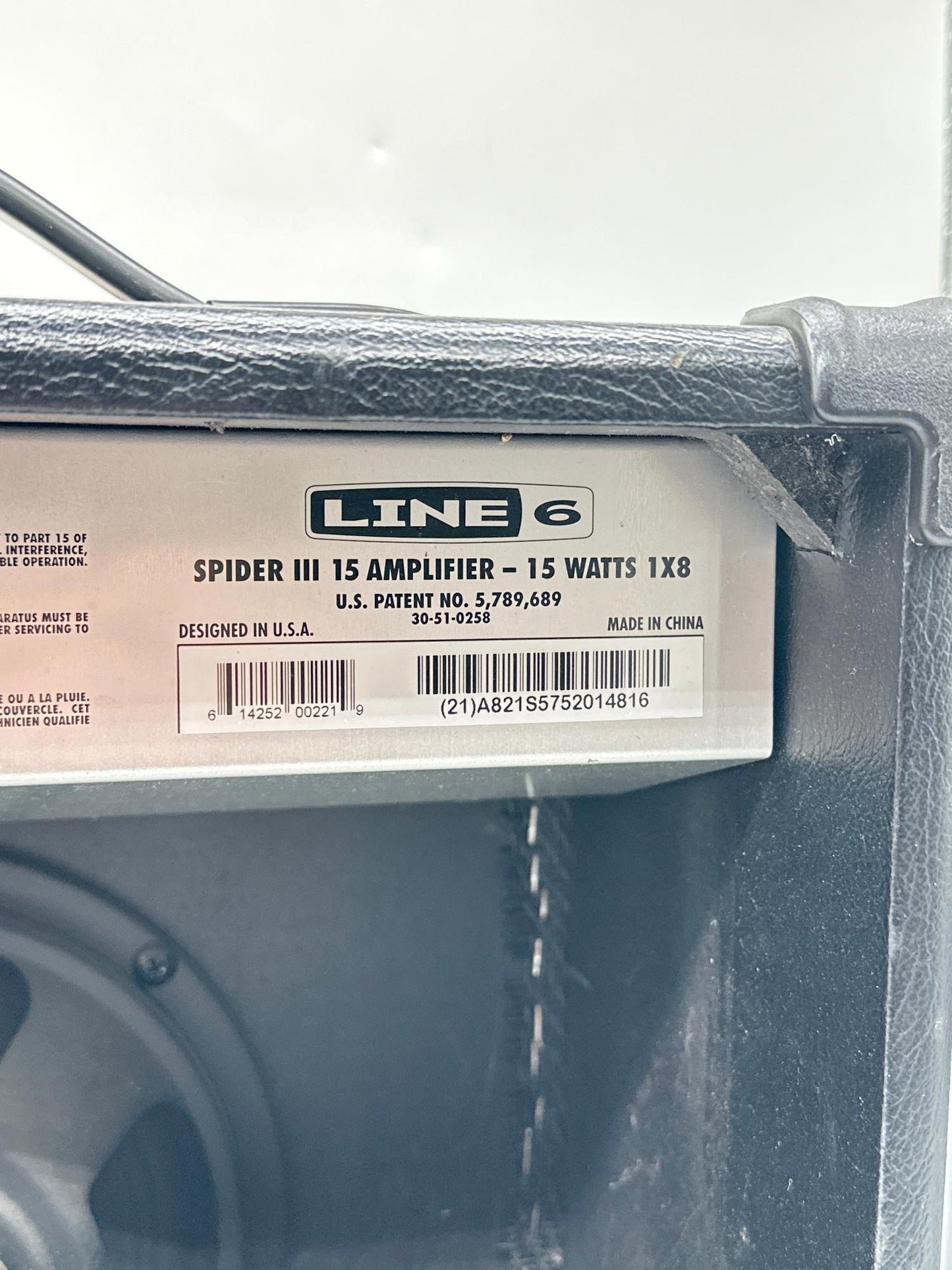 Line 6 Spider III 15 Watt Guitar Amplifier Amp Black Tested