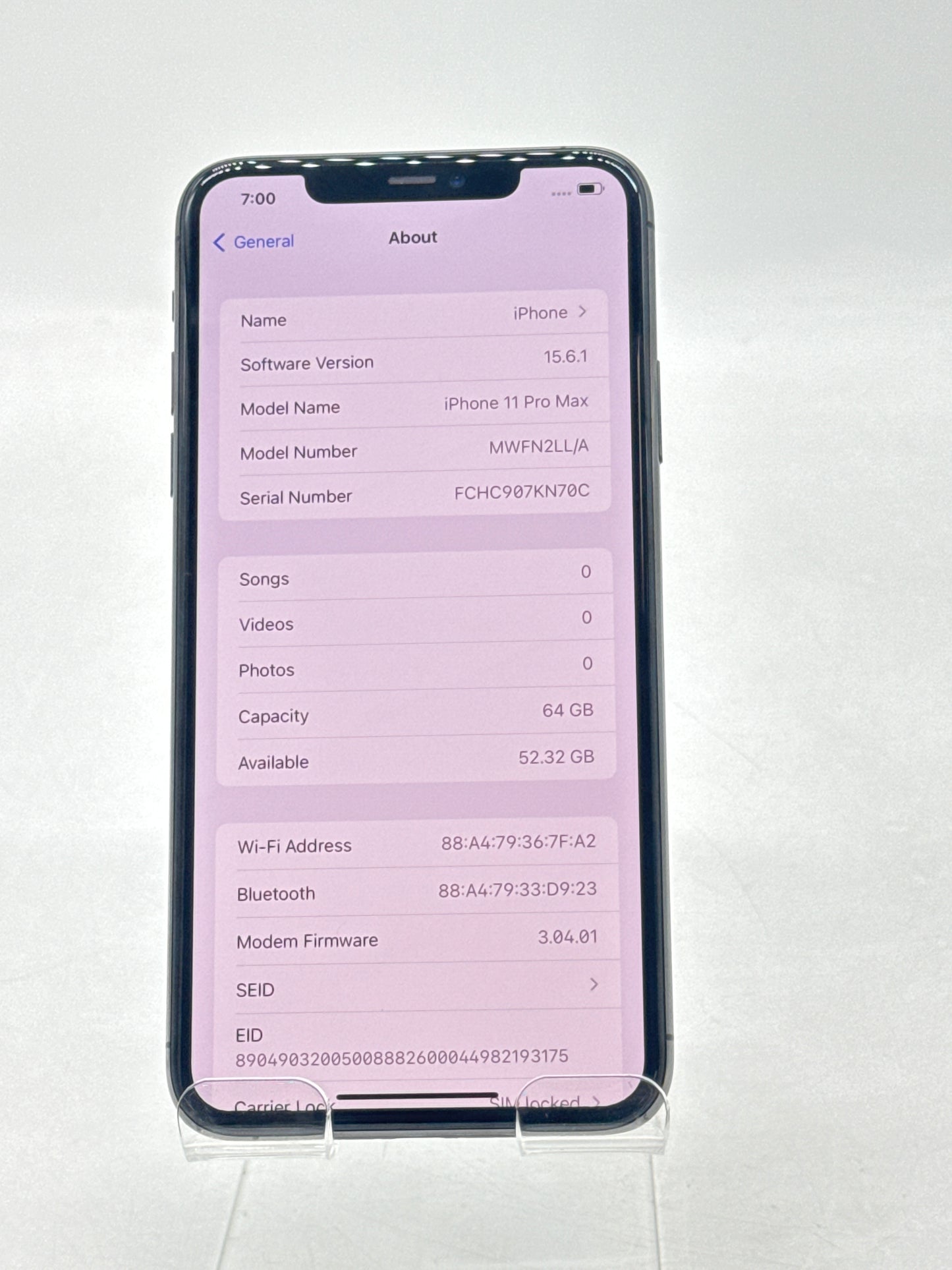 T-Mobile Apple iPhone 11 Pro Max A2161 64GB Space Gray 83% Battery Health