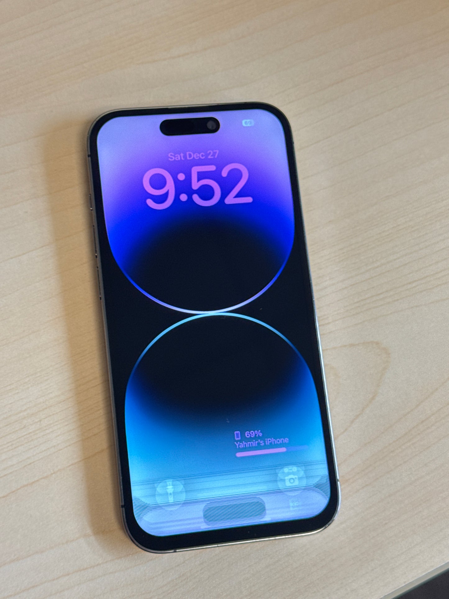 Unlocked Apple iPhone 14 Pro A2650 128GB Deep Purple - Read!