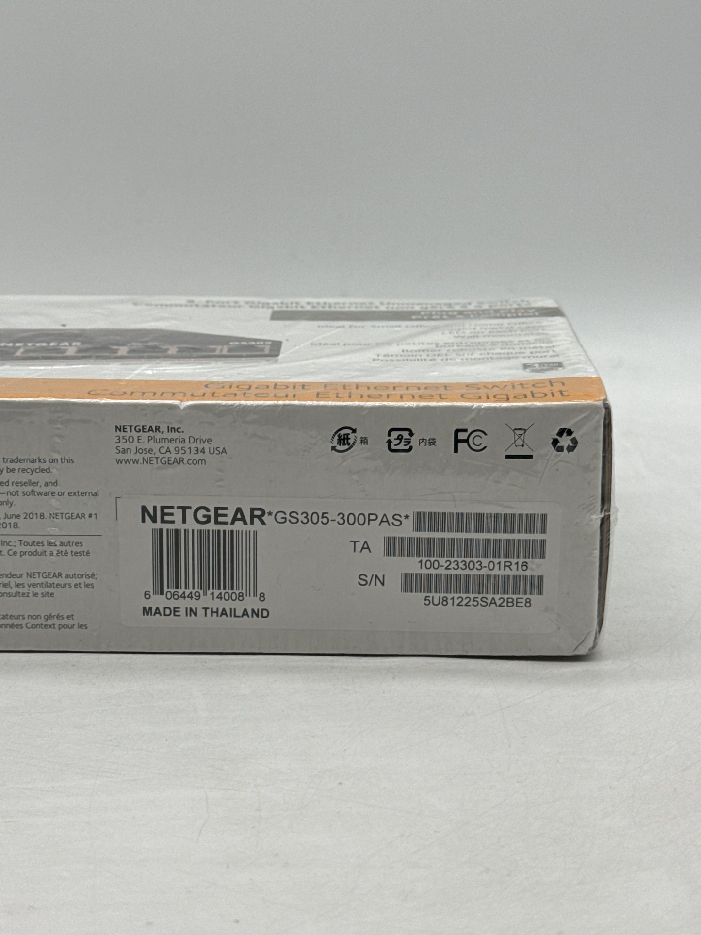 New Netgear GS305-300PAS 5 Port Gigabit Ethernet Unmanaged Switch