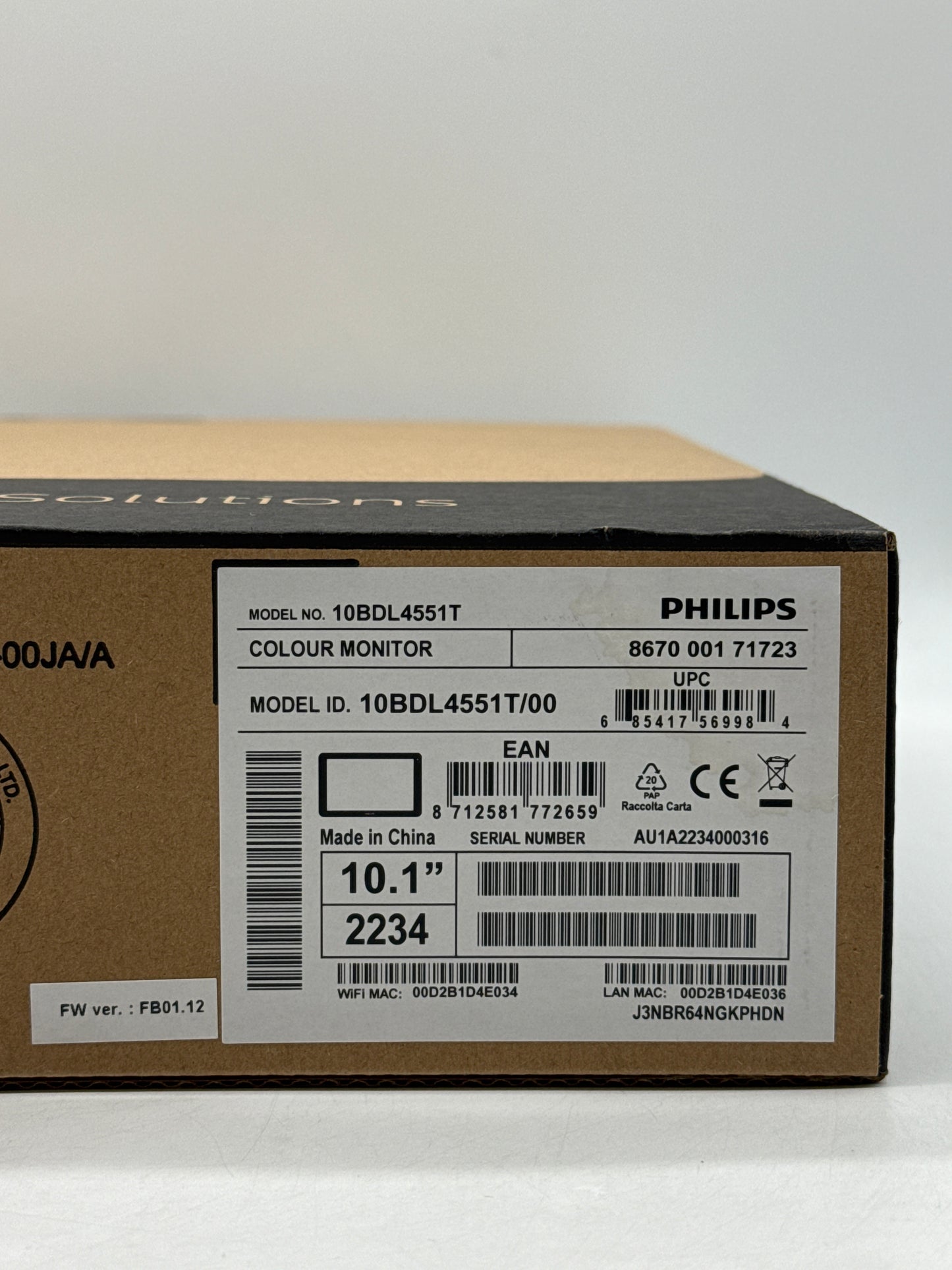 New Philips 10.1" 10BDL4551T Multi-Touch Digital Signage Display