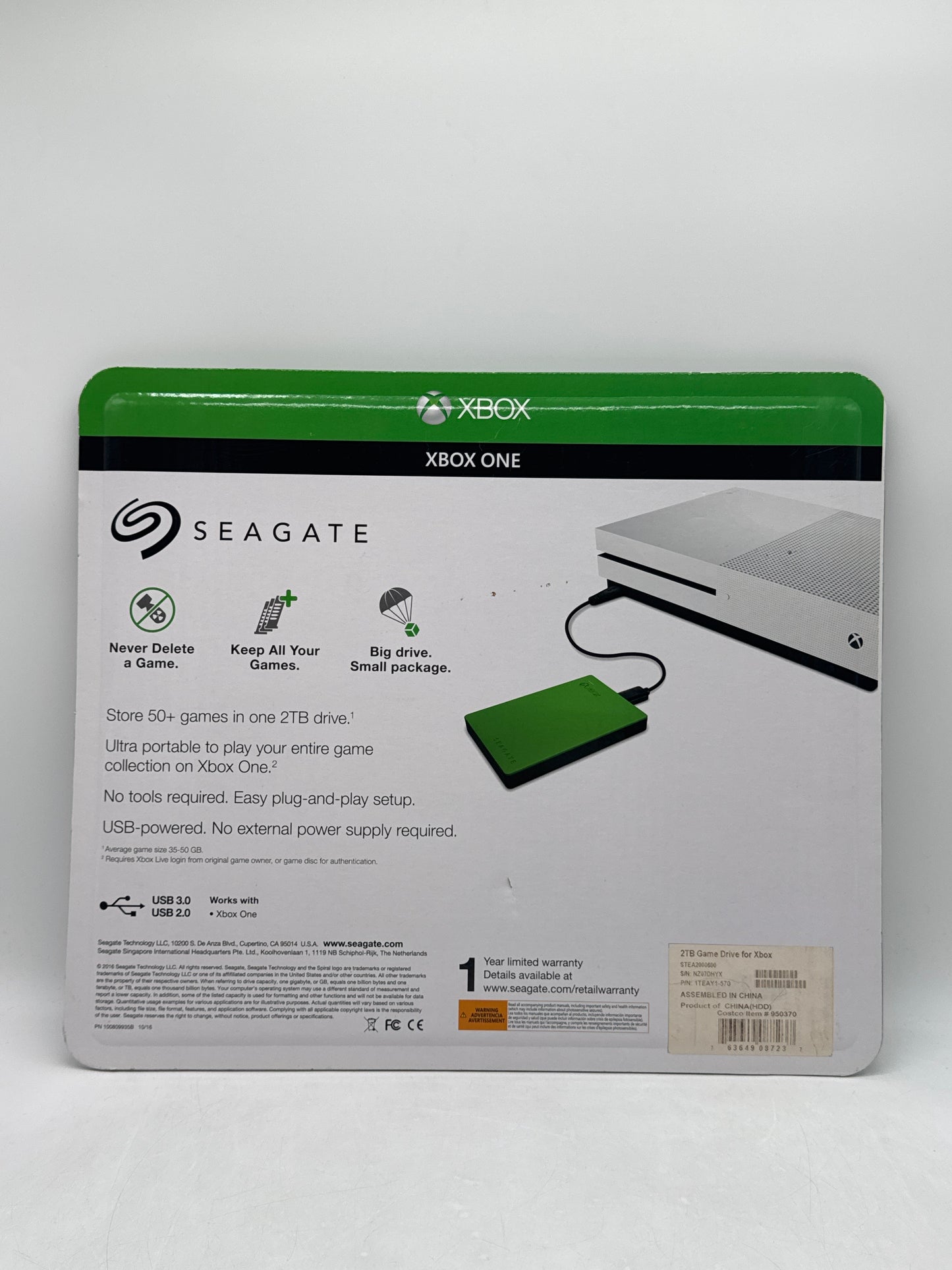 New Seagate 2TB Game Drive for Microsoft Xbox One/Series X/S STEA20000600