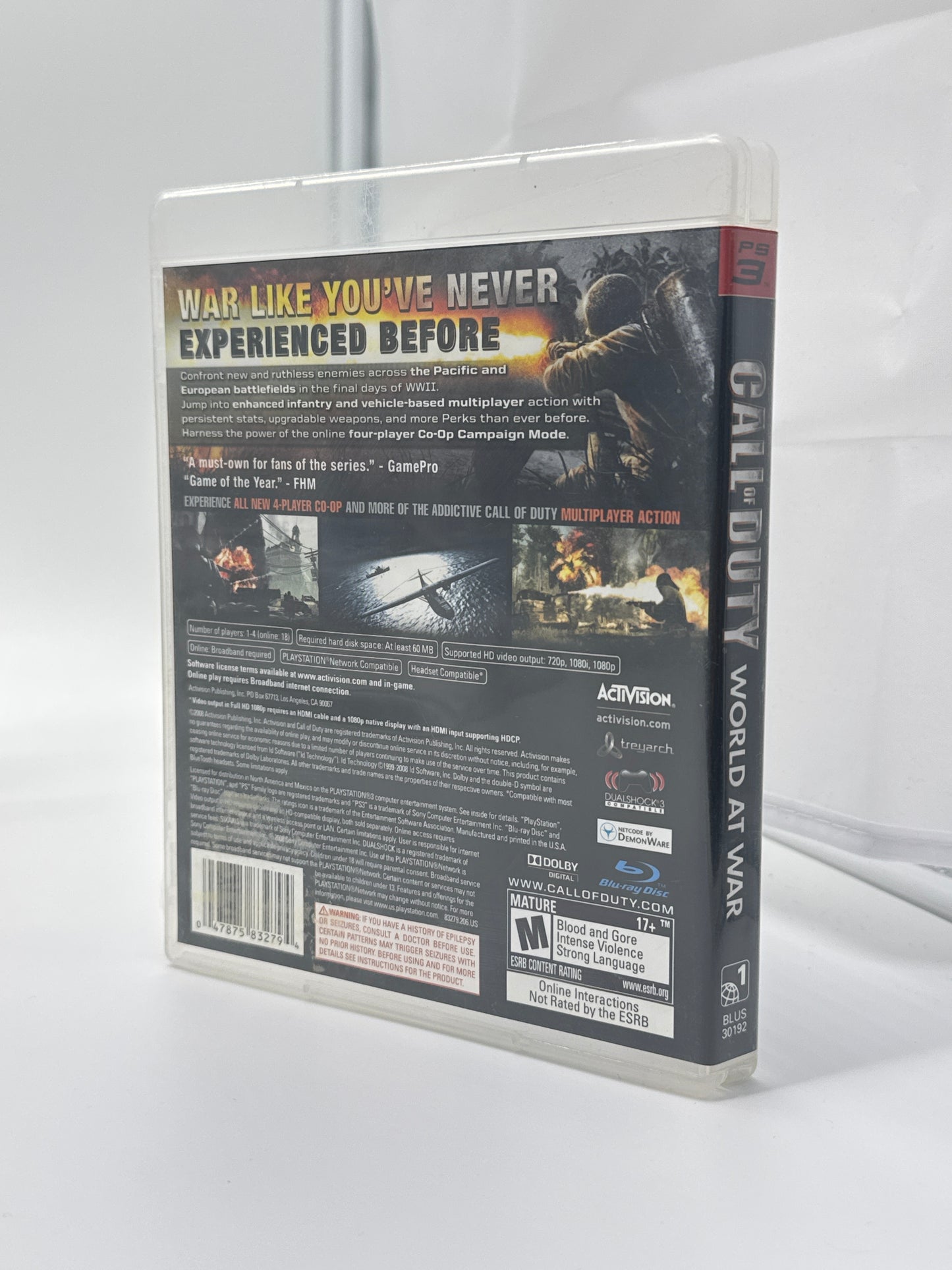 Call of Duty: World at War – Sony PlayStation 3 (PS3) w/ Manual