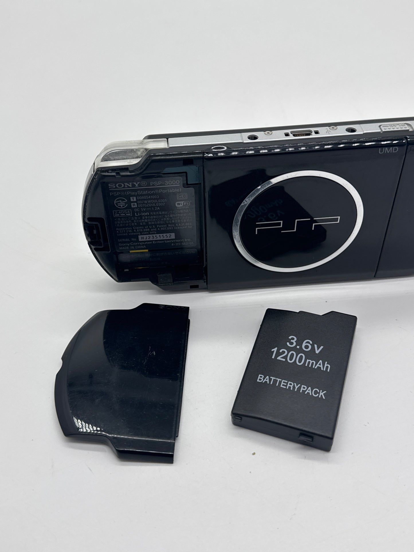 Sony PSP-3000 Piano Black Console #435 w/ 1200mAh Battery BAD X O Buttons AS IS