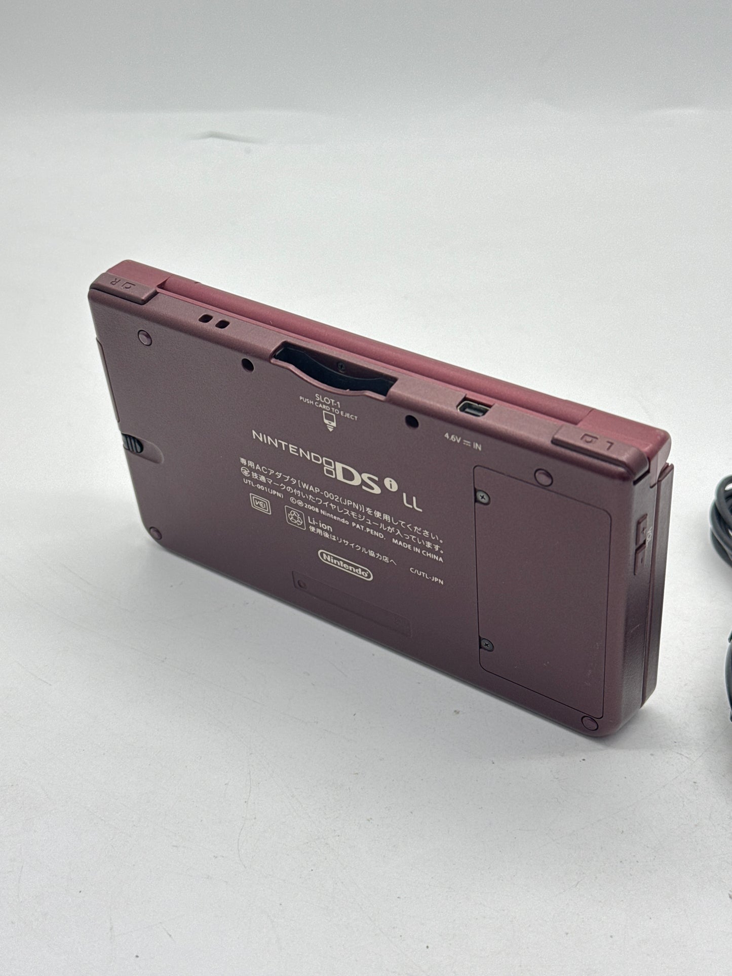 Nintendo DSi LL UTL-001(JPN) Wine Red Burgundy Console #409 w/ Stylus & Charger
