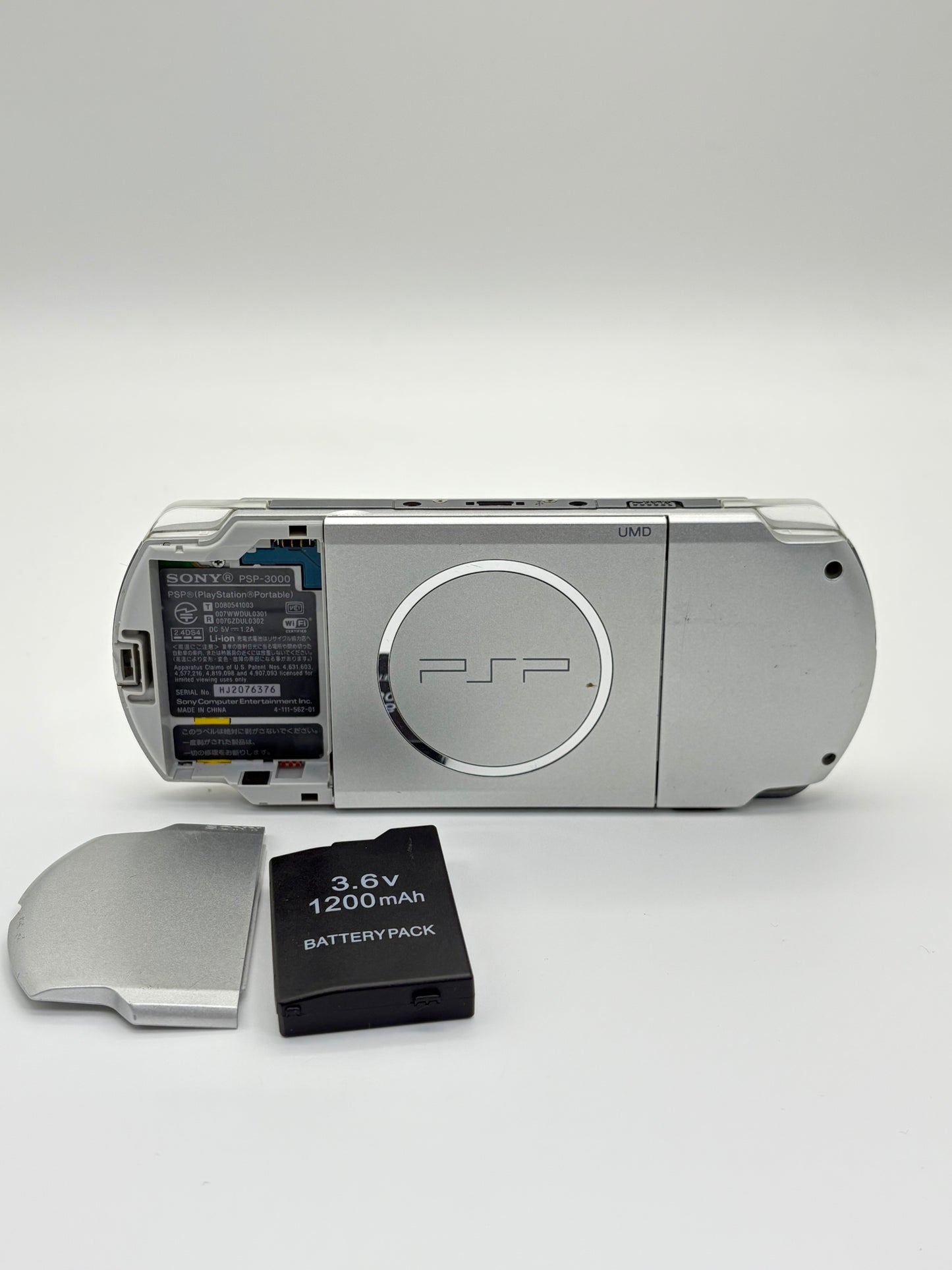 Sony PSP-3000 Silver Console #215 w/1200 mAh Battery