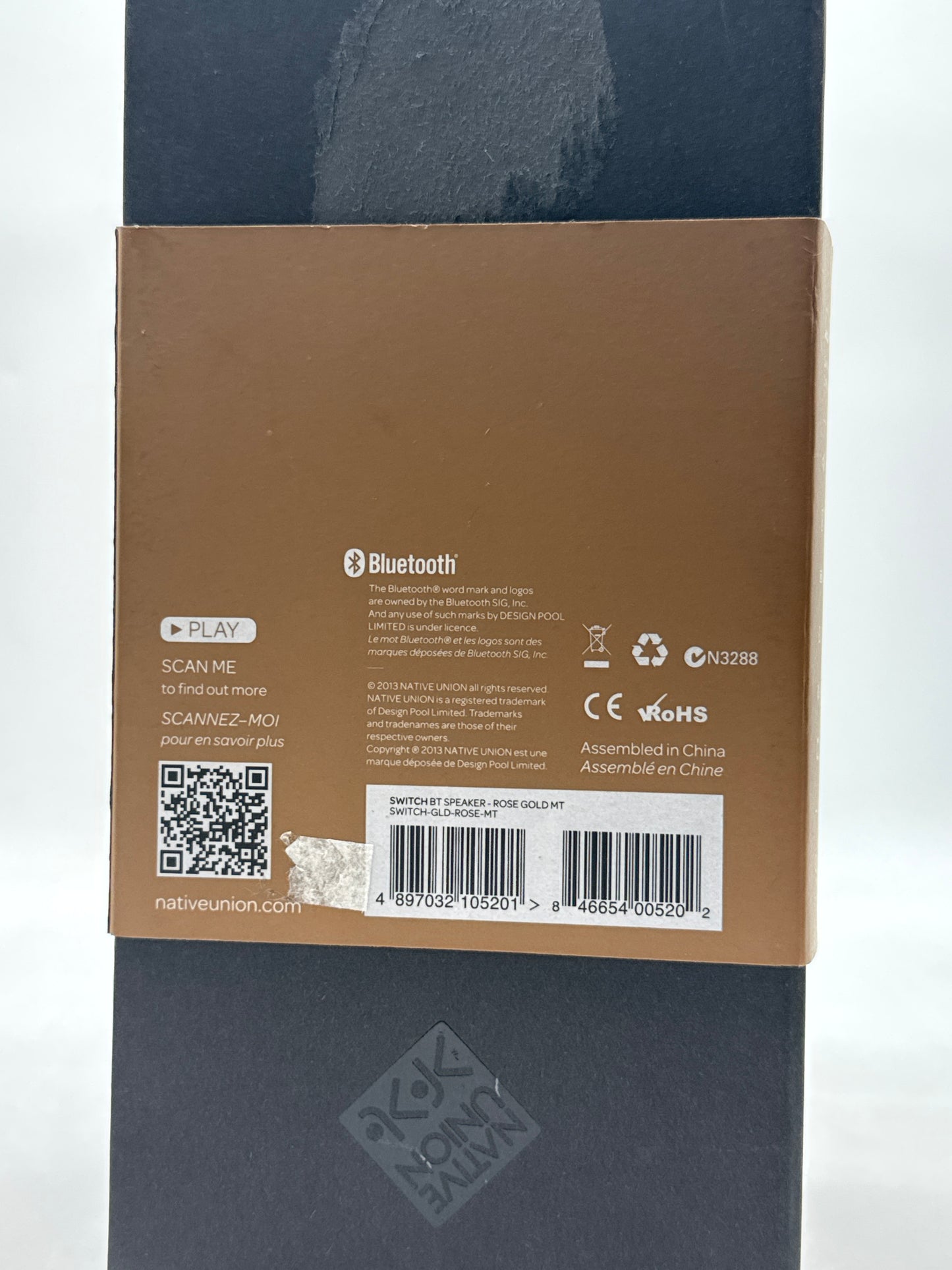 Native Union SWITCH Bluetooth Speaker Rose Gold SWITCH-GLD-ROSE-MT