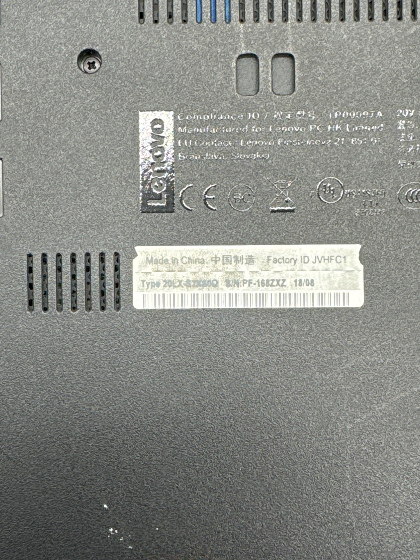 Lenovo ThinkPad L580 Laptop - Black - 512GB SSD - Intel i5-8250U - 16GB RAM *Bad Display*