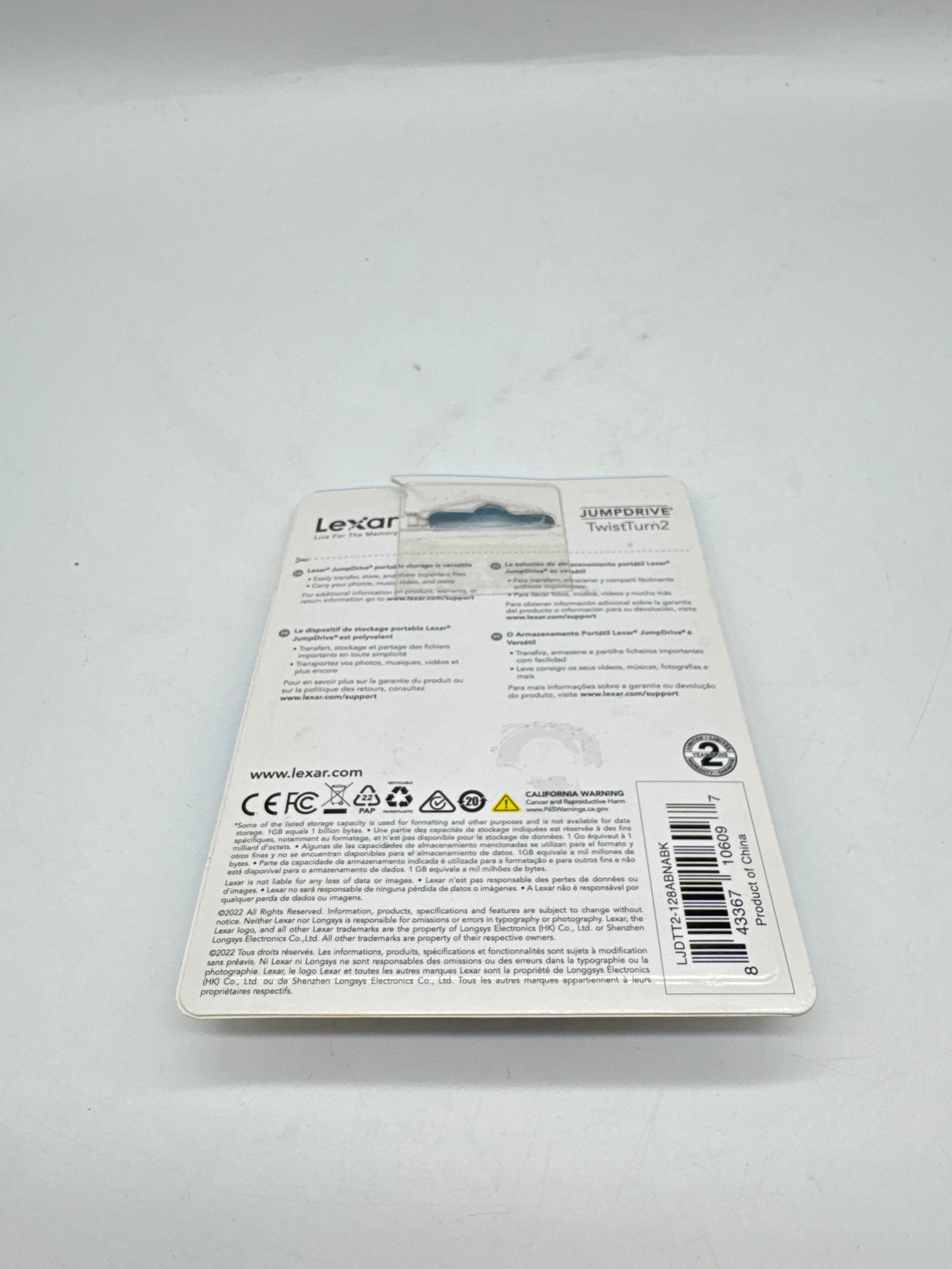 New Lexar 128GB Jumpdrive TwistTurn2 USB Flash Drive