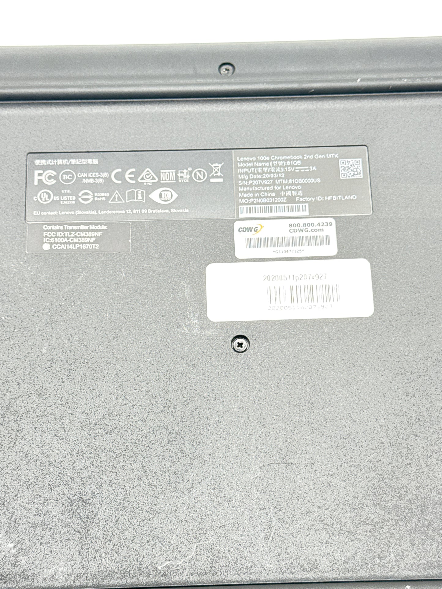 Lenovo 100e Chromebook 2nd Gen Intel Celeron 4GB Ram 32GB SSD