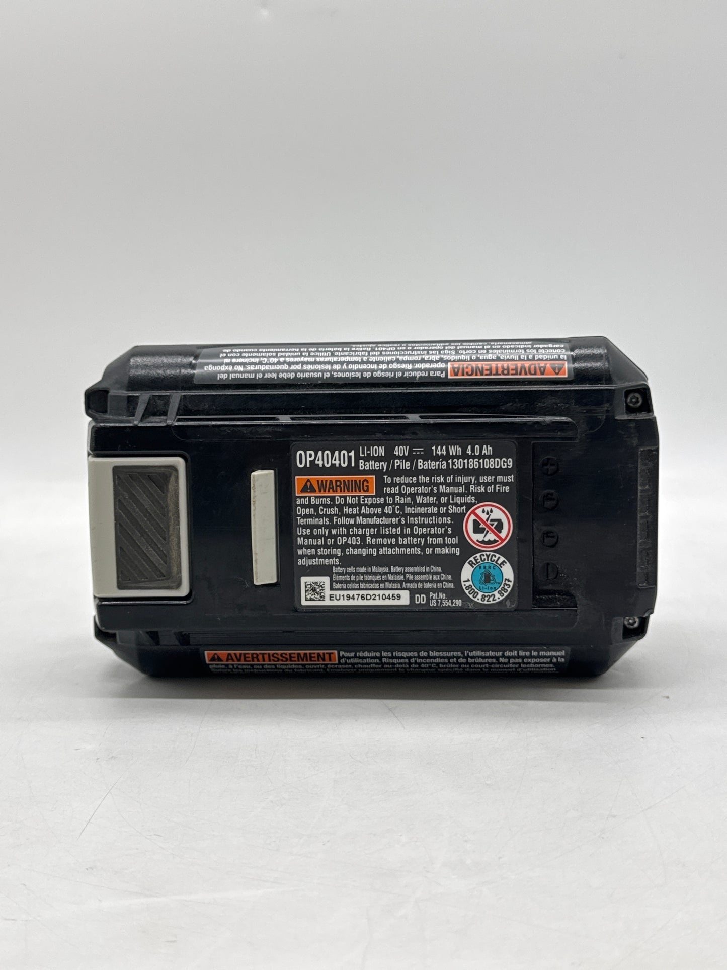 Ryobi 40V 4ah Lithium Battery OP40401 with Ryobi 40V Lithium-Ion Charger