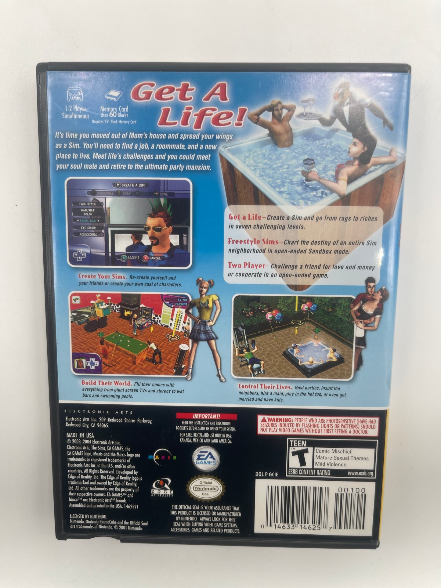 The Sims - Nintendo GameCube - Free Shipping!