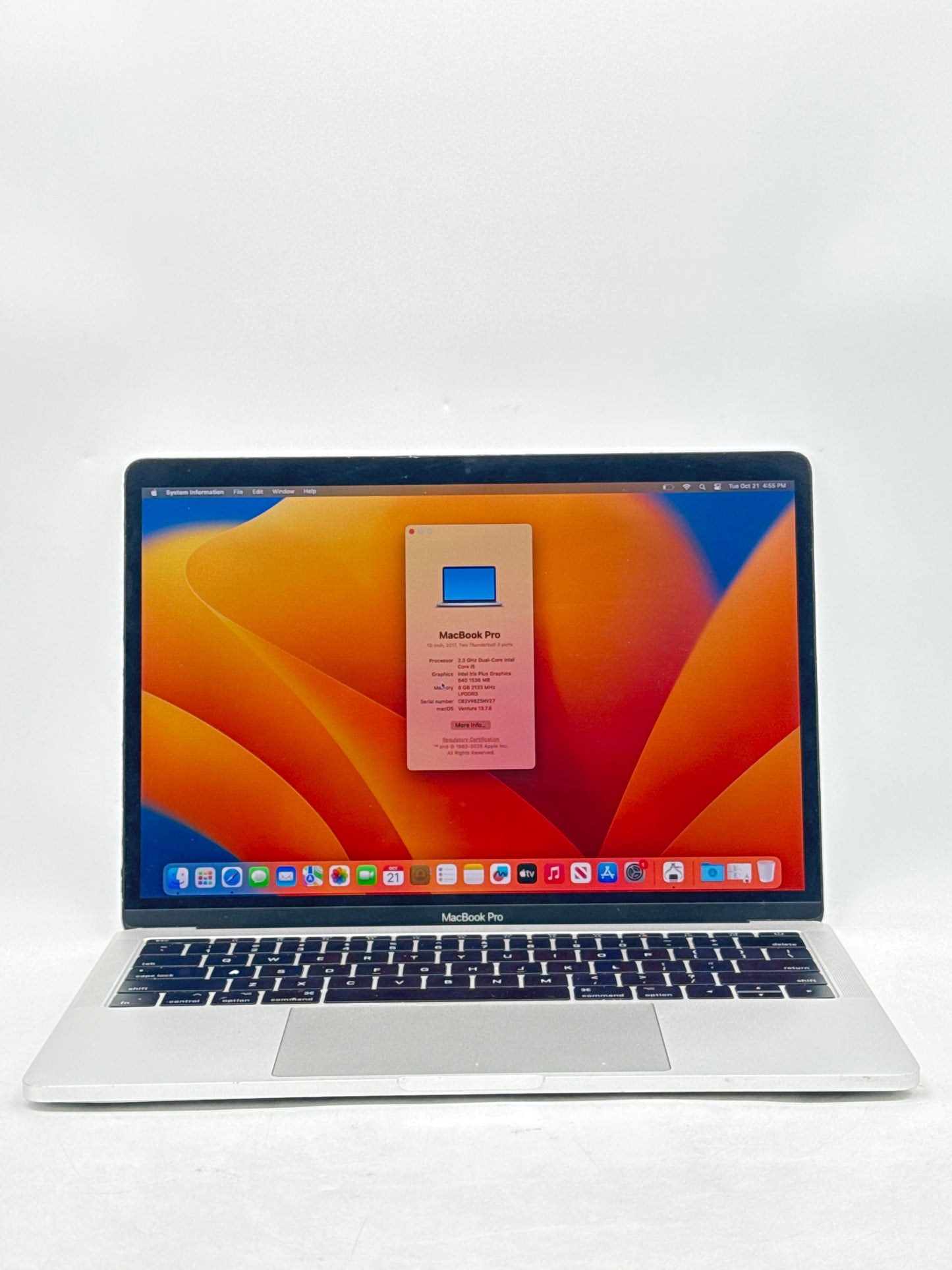 2017 Apple MacBook Pro 13.3" i5 2.3GHz 8GB RAM 128GB SSD A1708! Read