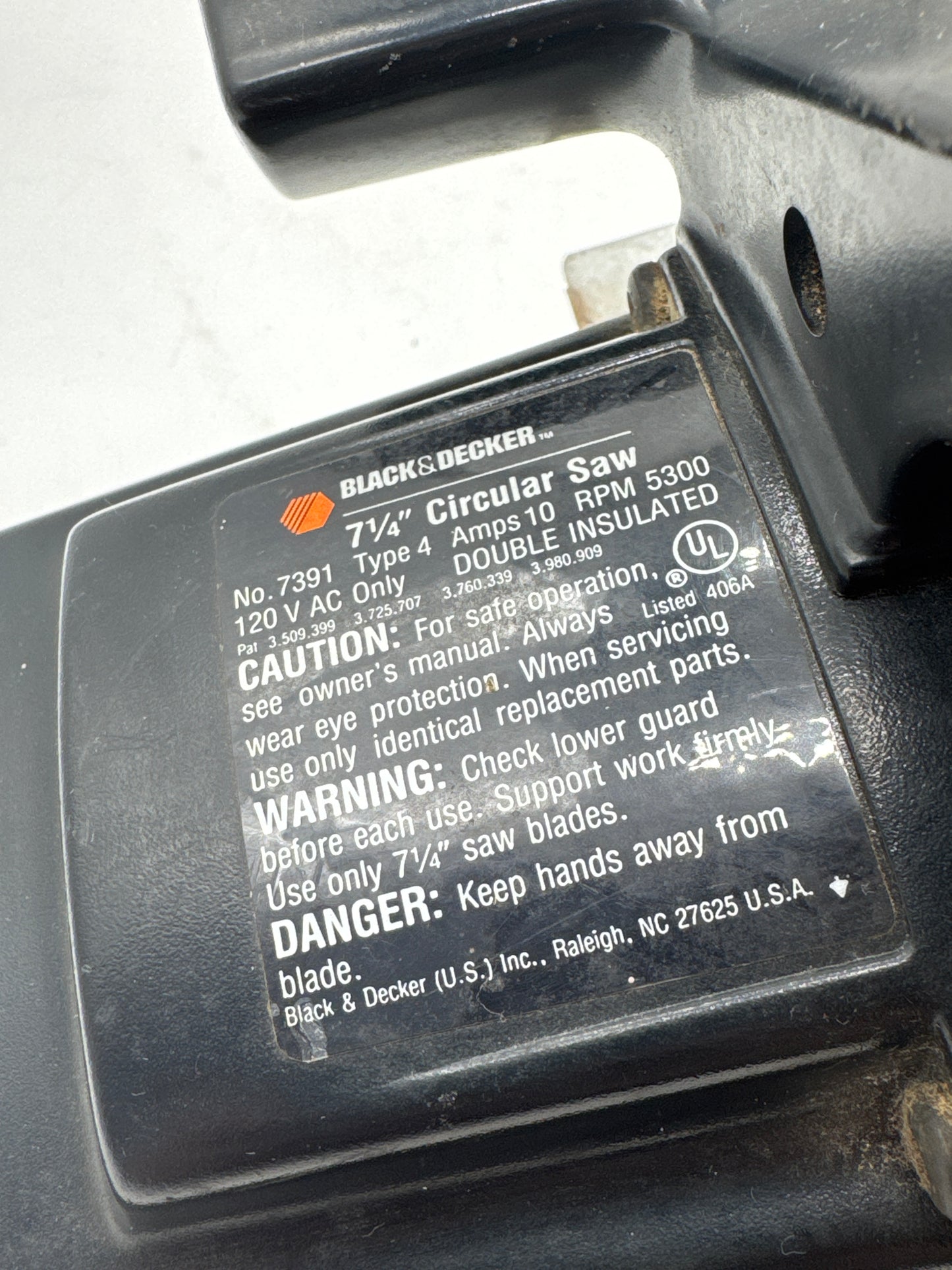 Black+Decker 7391 7-1/4" Circular Saw With Blade