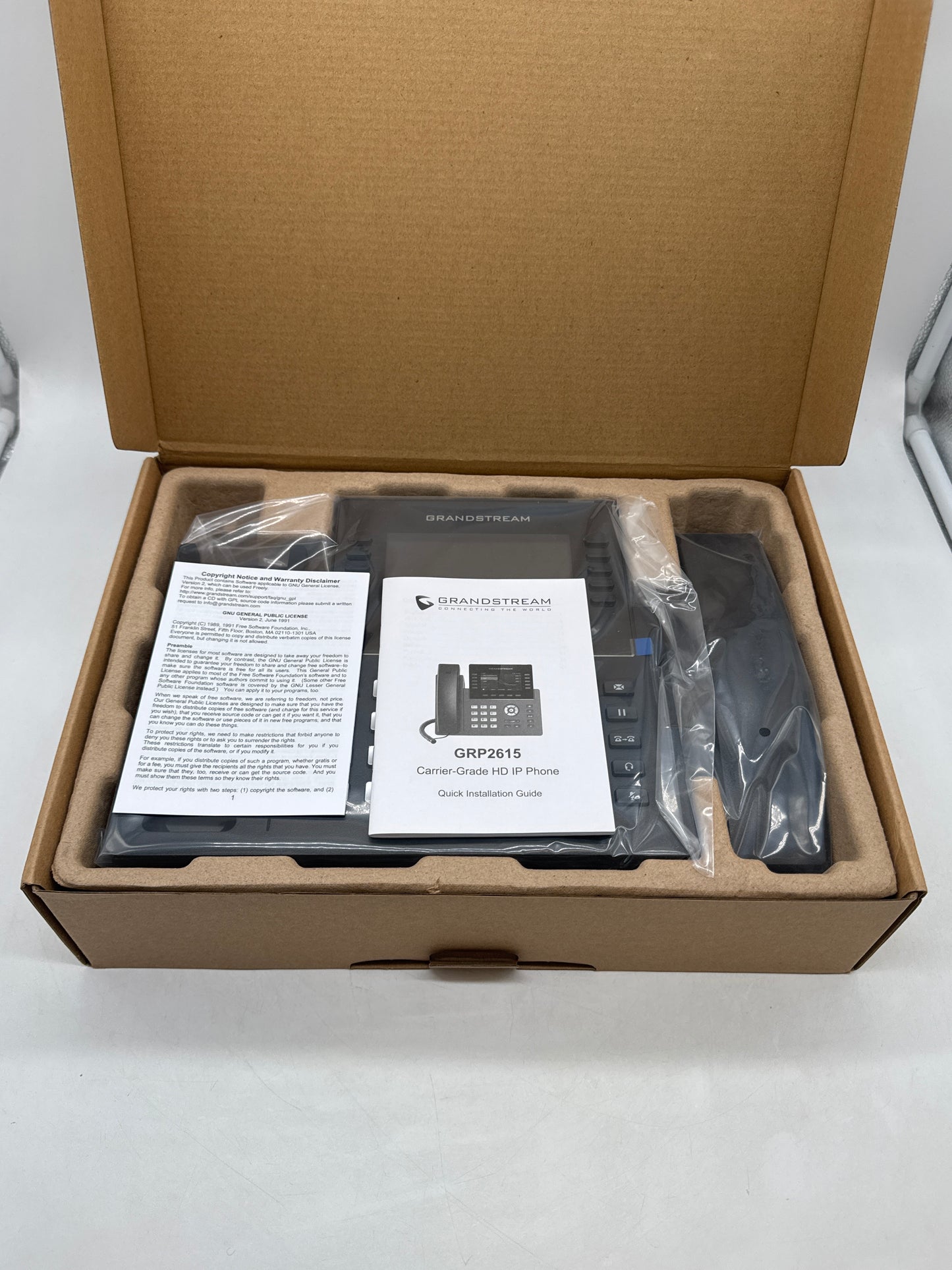New Open Box Grandstream GRP2615 SIP Office IP Phone PoE Bluetooth