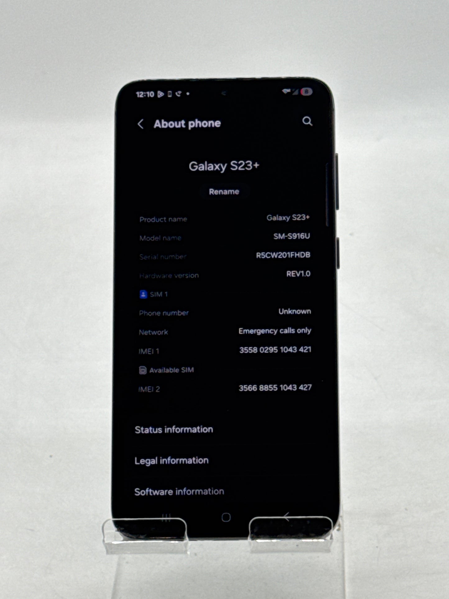 Unlocked Samsung Galaxy S23+ 6.6" SM-S916U 256GB 8GB RAM - Smudge Front Camera
