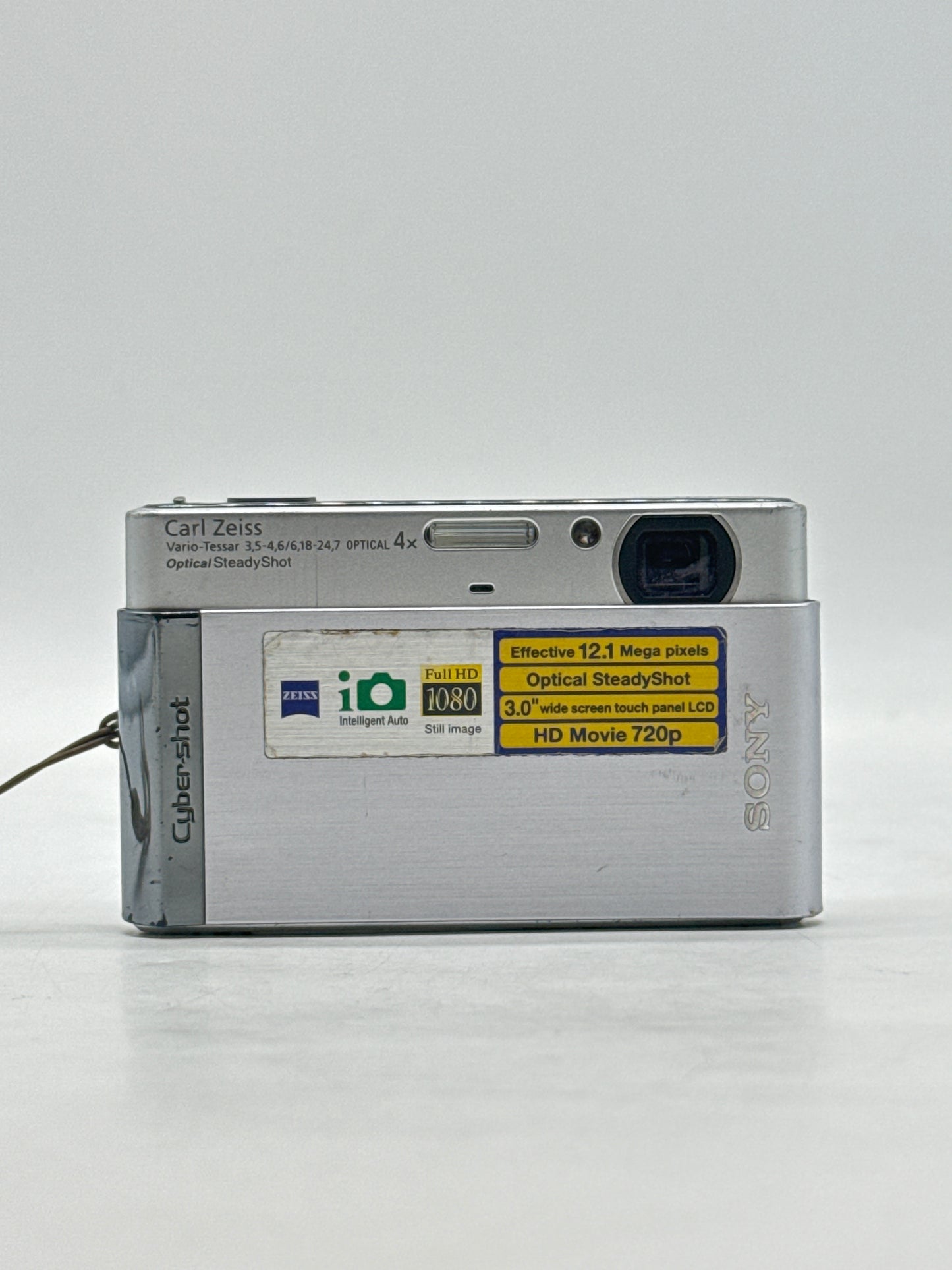 Untested Sony Cyber-shot DSC-T90 12.1MP Digital Camera Only Silver - No Battery