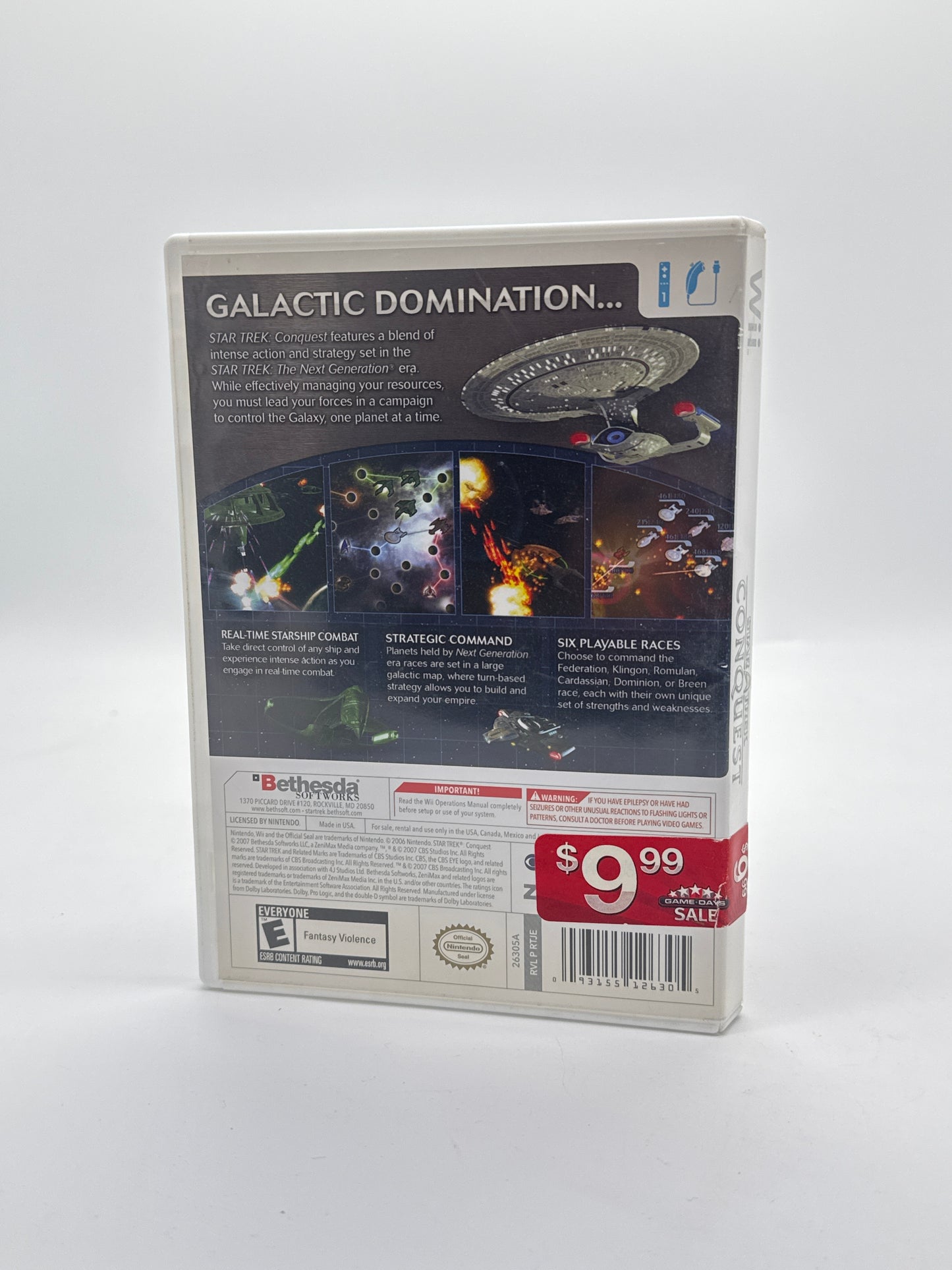 Star Trek Conquest – Nintendo Wii – Complete w/ Manual