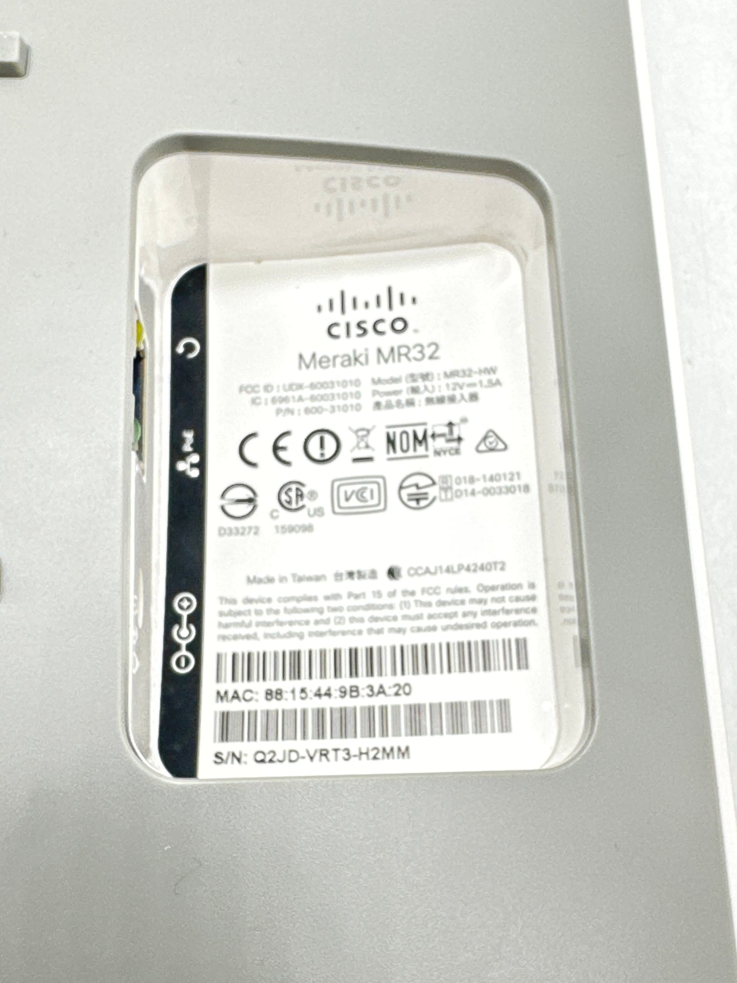 Cisco Meraki MR32 Cloud Managed Wireless Access Point (600-31010)