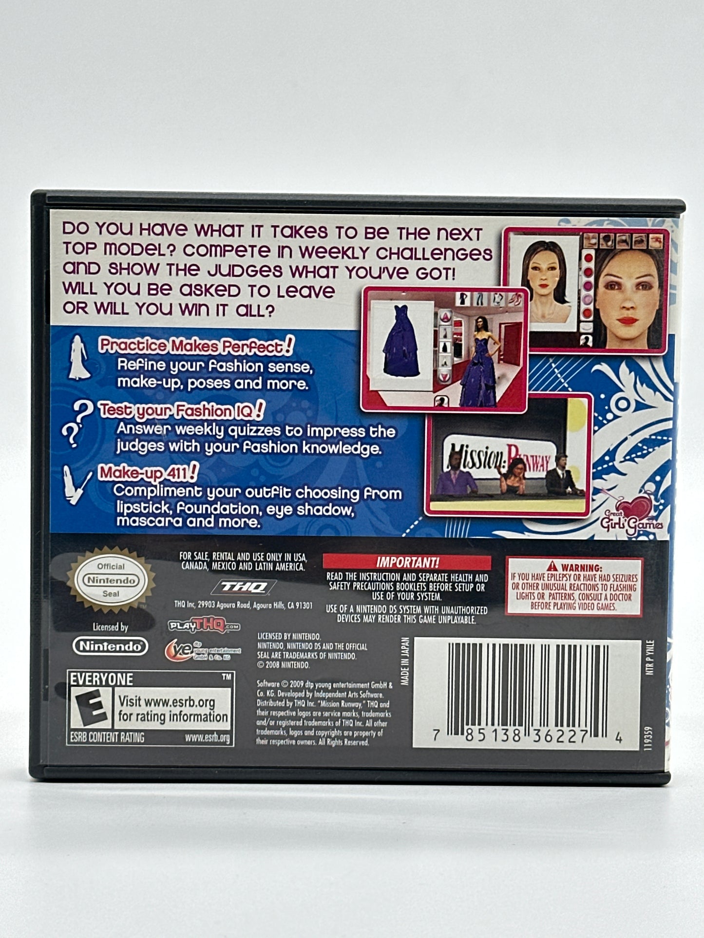 Mission Runway Nintendo DS Game - Free Shipping
