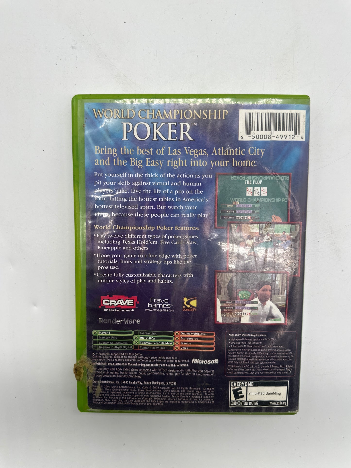 World Championship Poker - Xbox - Free Shipping