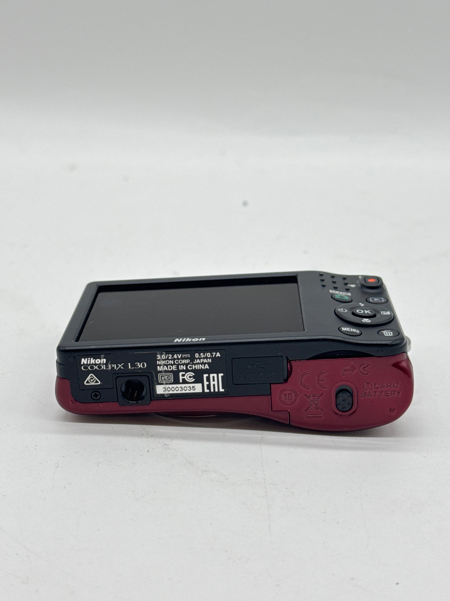 Nikon COOLPIX L30 5X Zoom 20.1MP Red Digital Camera