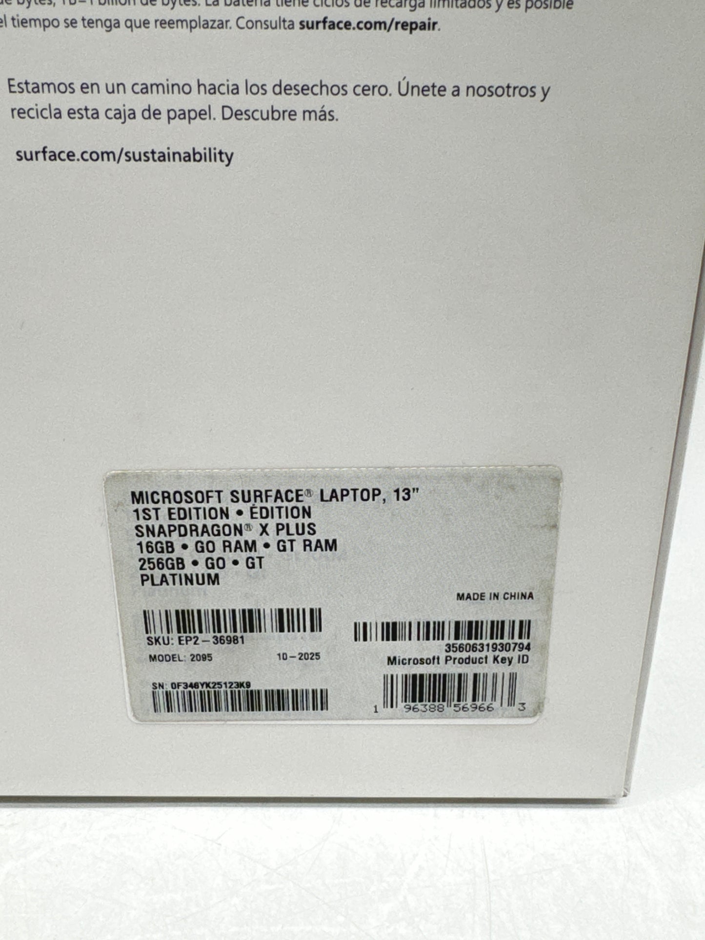 Microsoft - Surface Laptop 13" Touch-Screen Snapdragon X Plus 16GB 256B UFS Platinum