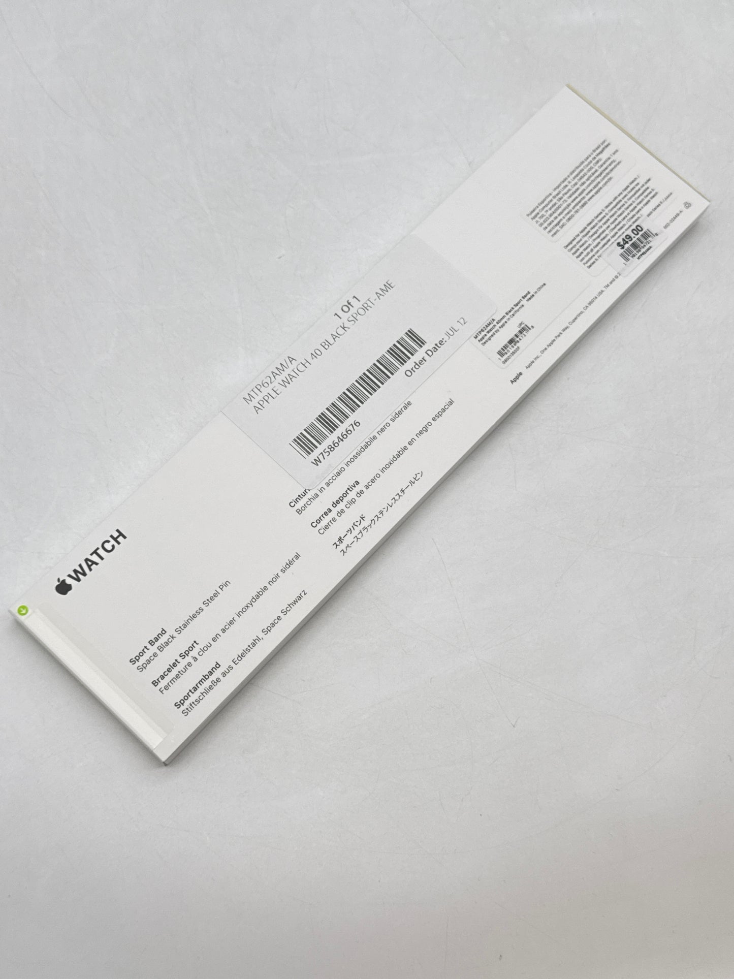 Apple Watch Series 5 A2092 40mm GPS Only Silver Aluminum - New Open Box