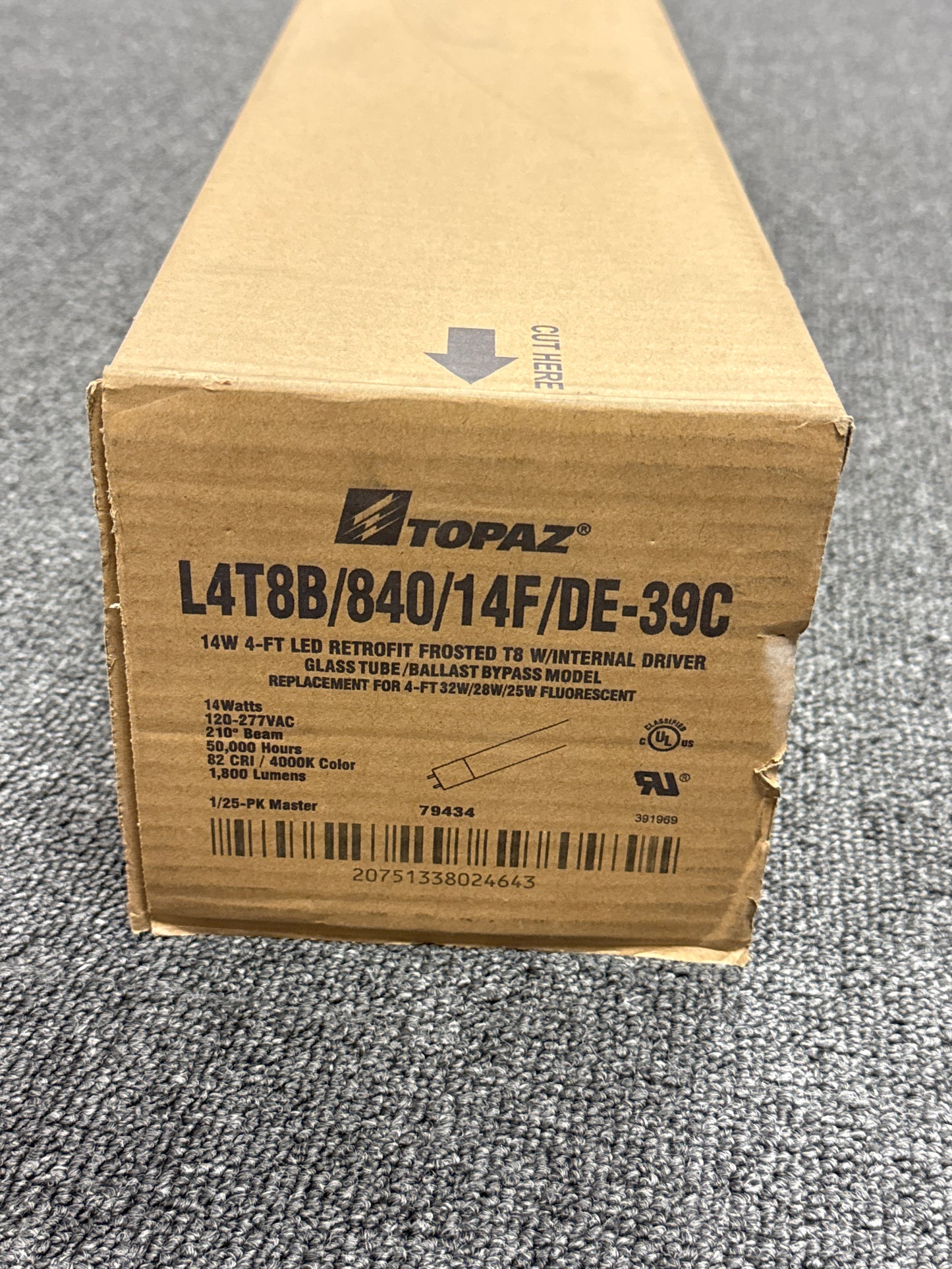 New Topaz L4T8B/840/14F/DE-39C 14W 4-FT LED  - Pack of 25