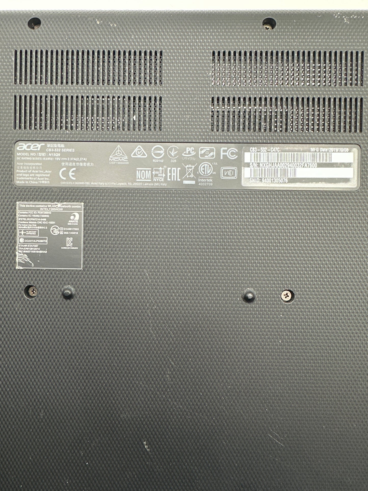 Lot of 3 Chromebooks – Lenovo 100e, HP 11M G9 EE, Acer 15 N15Q9 – Untested / For Parts