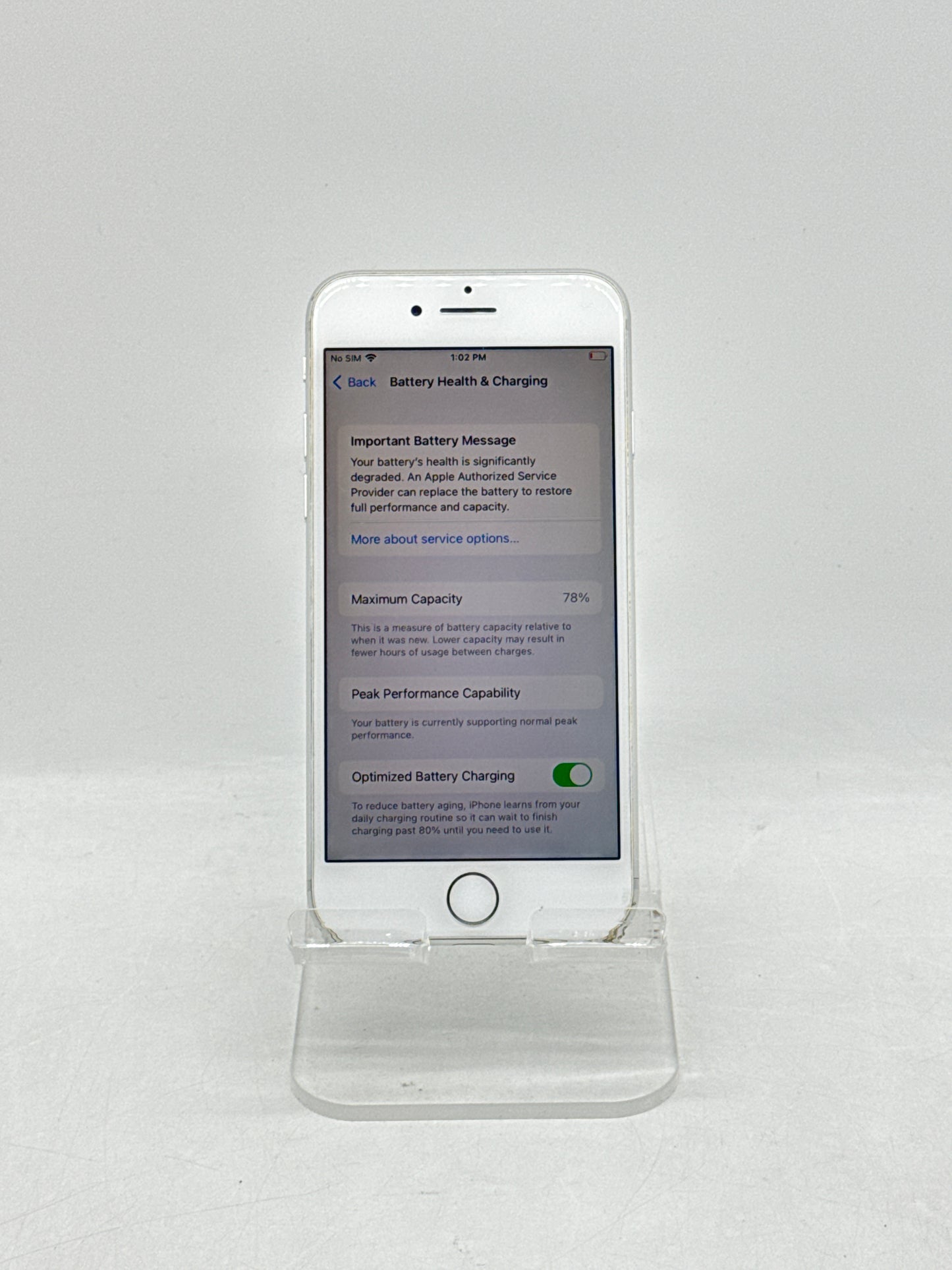 Apple iPhone 8 64GB Silver Locked - Service Battery - For Parts