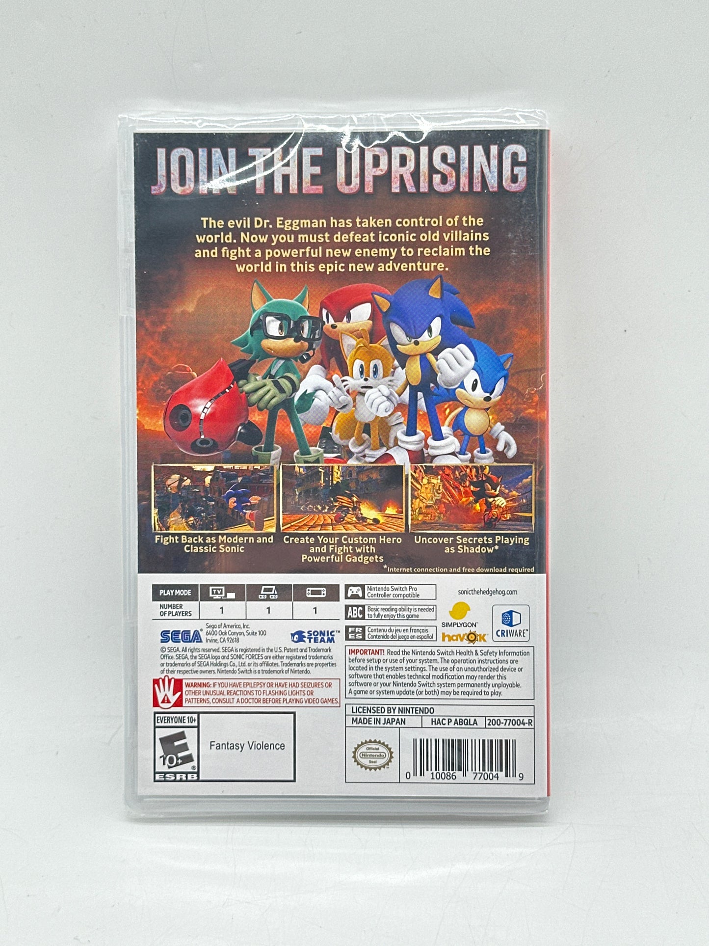 Sonic Forces Standard Edition - Nintendo Switch - New Sealed - Fast Free Shipping