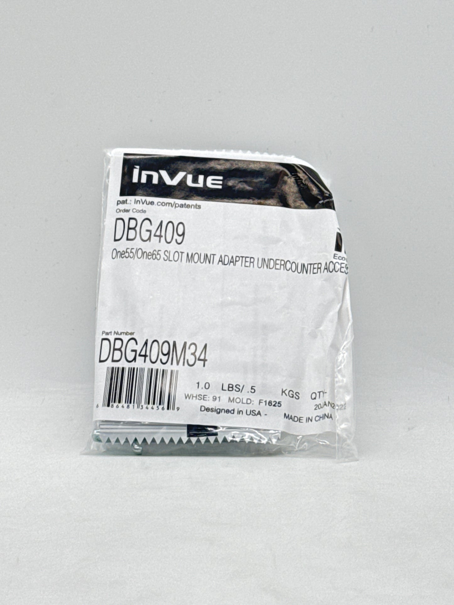 New Lot of 64 InVue DBG409 One55/One65 Slot Mounting Adapter Undercounter Access Bracket